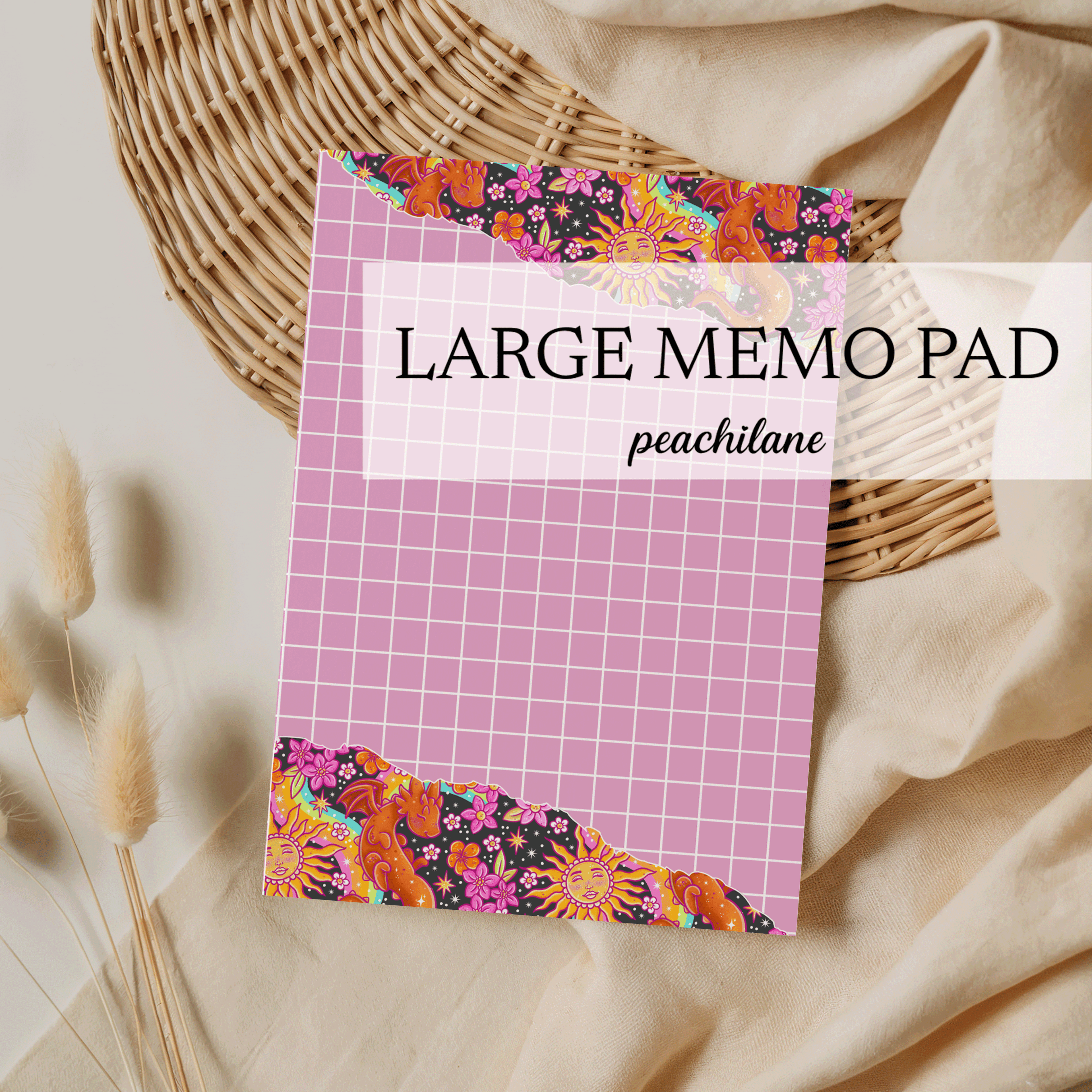 Dragon Sun Large Memo Pad