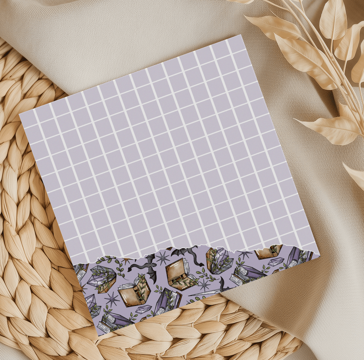 Fantasy Purple Grid Memo Pad