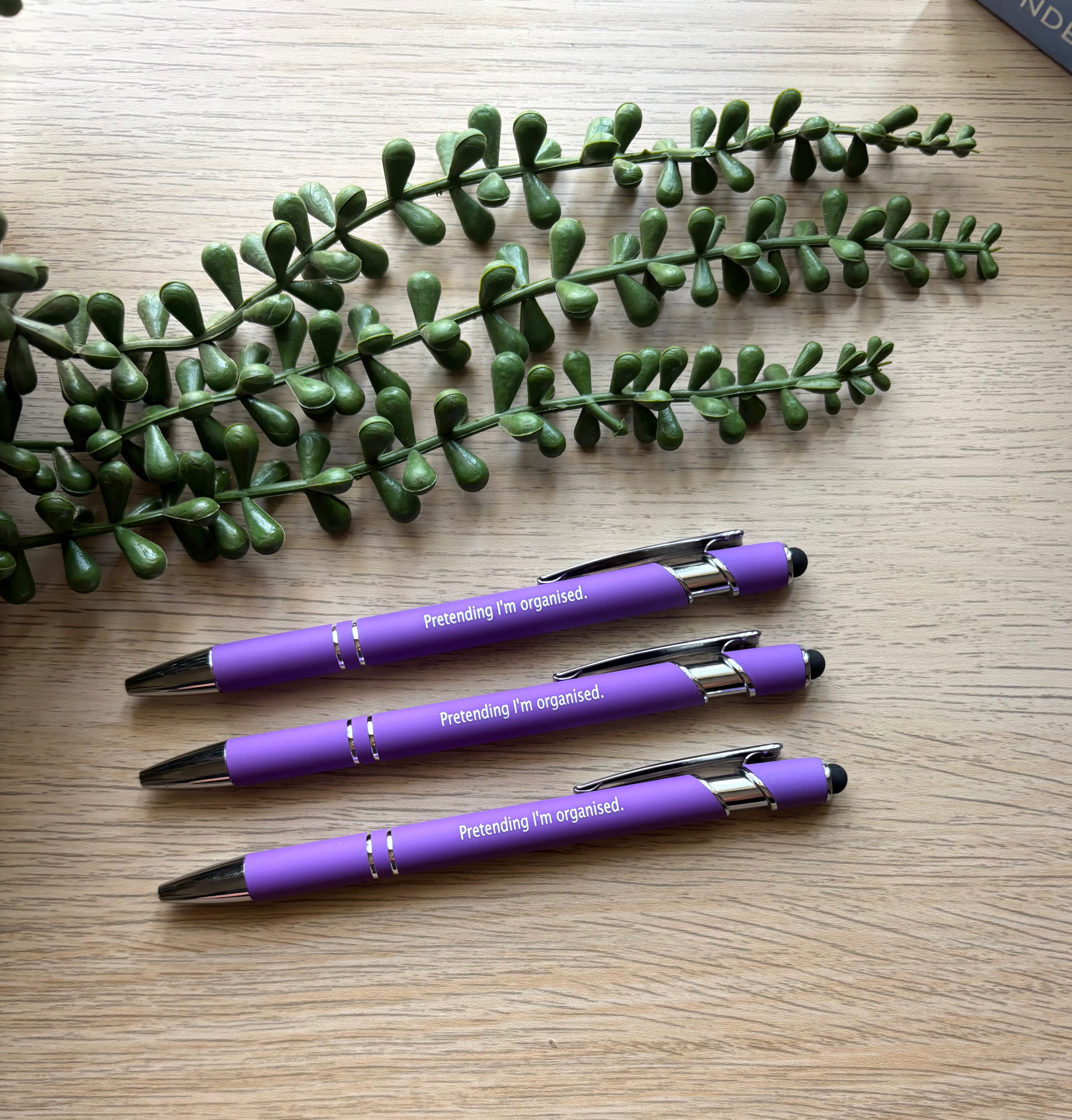 Pretending I’m organised. Pen/Stylus