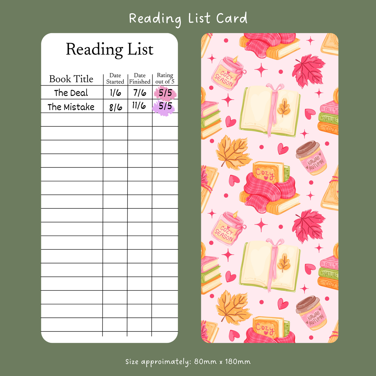 Cozy season - Reading List