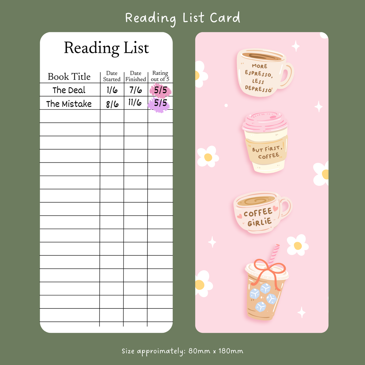 Coffee girlie - Reading List