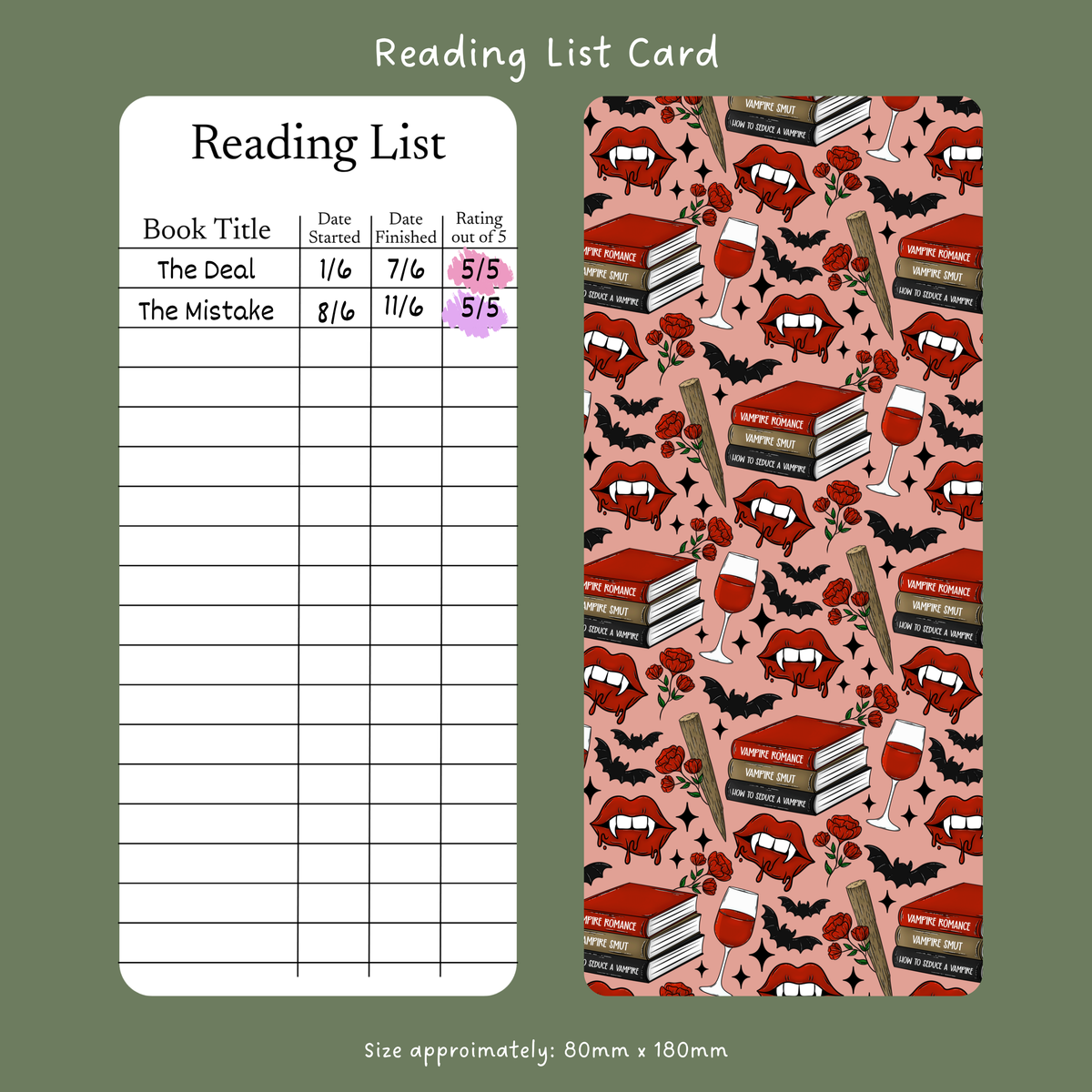 Vampire romance - Reading List