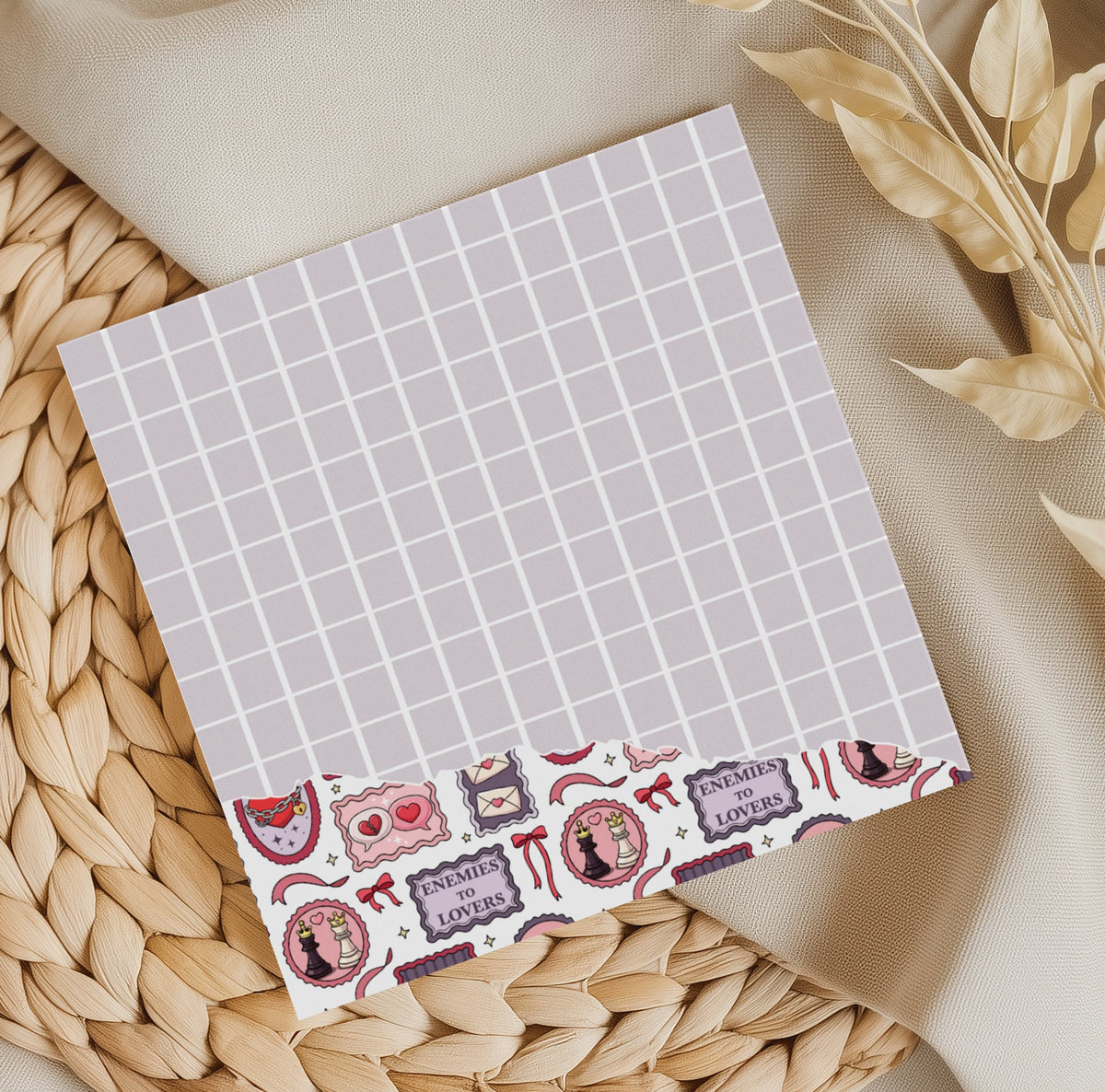 Enemies to lovers Grid Memo Pad