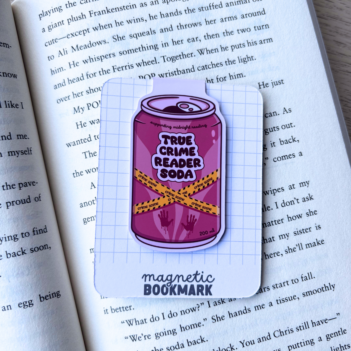 True Crime Reader Soda | Magnetic Bookmark