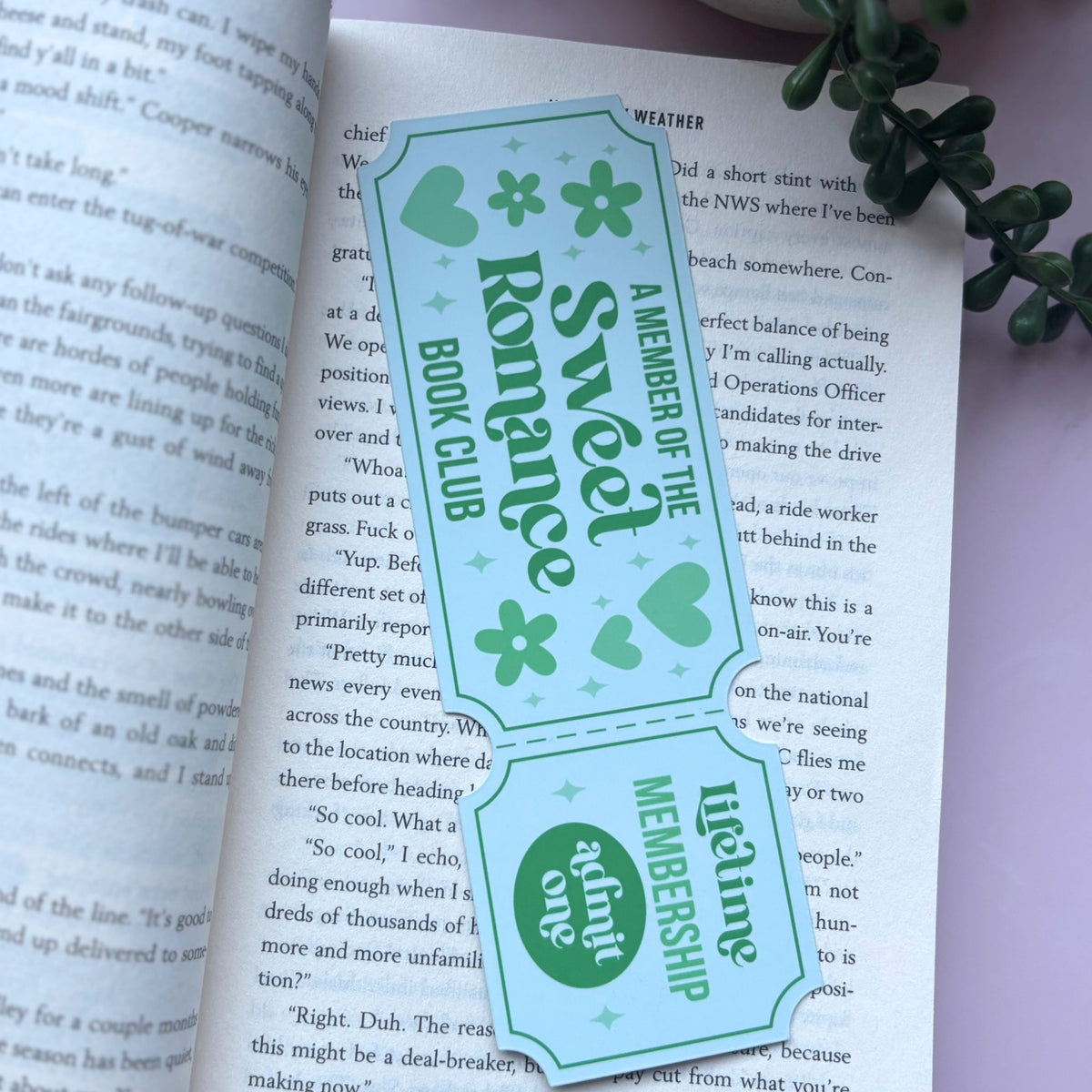 Sweet Romance Book Club Deluxe Bookmark