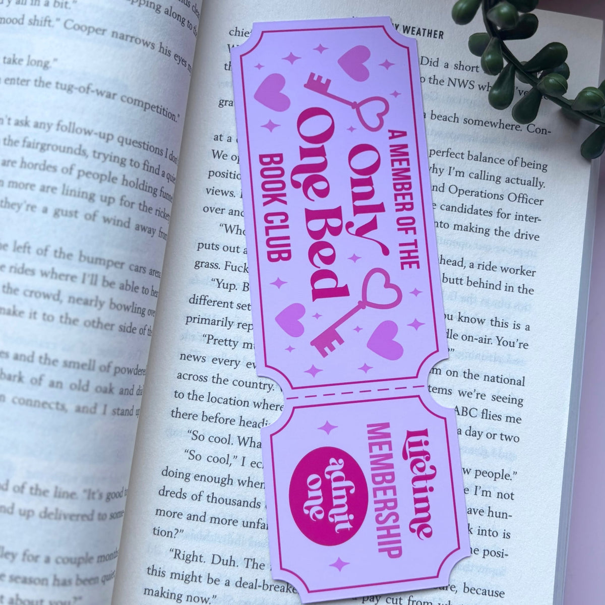 Only One Bed Book Club Deluxe Bookmark