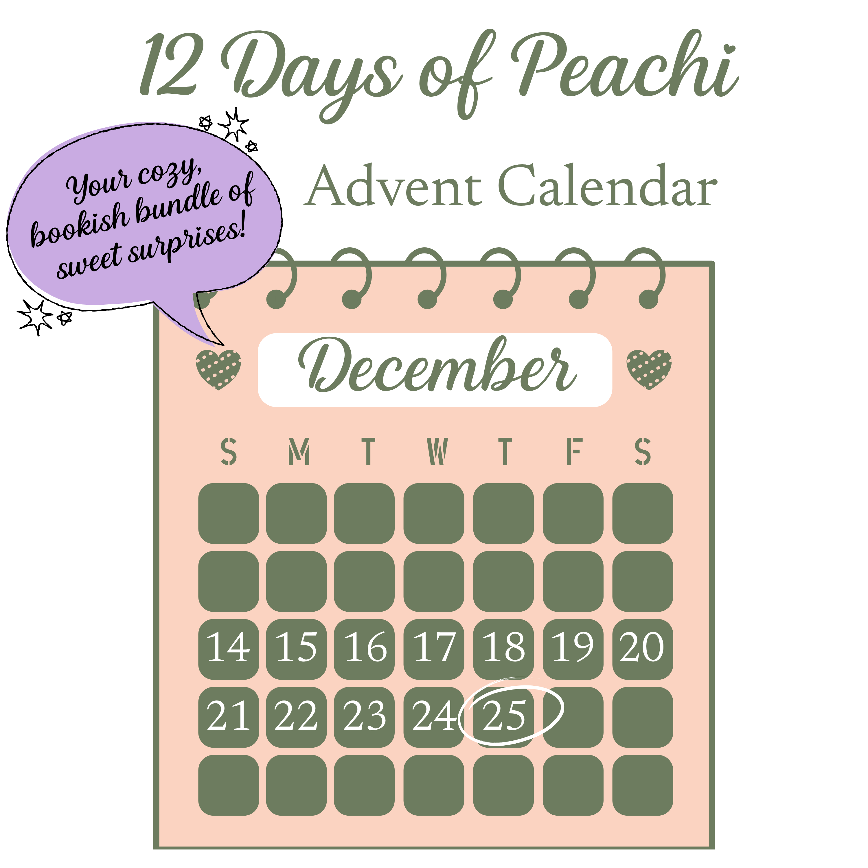 12 Days of Peachi Advent Calendar (Pre order)