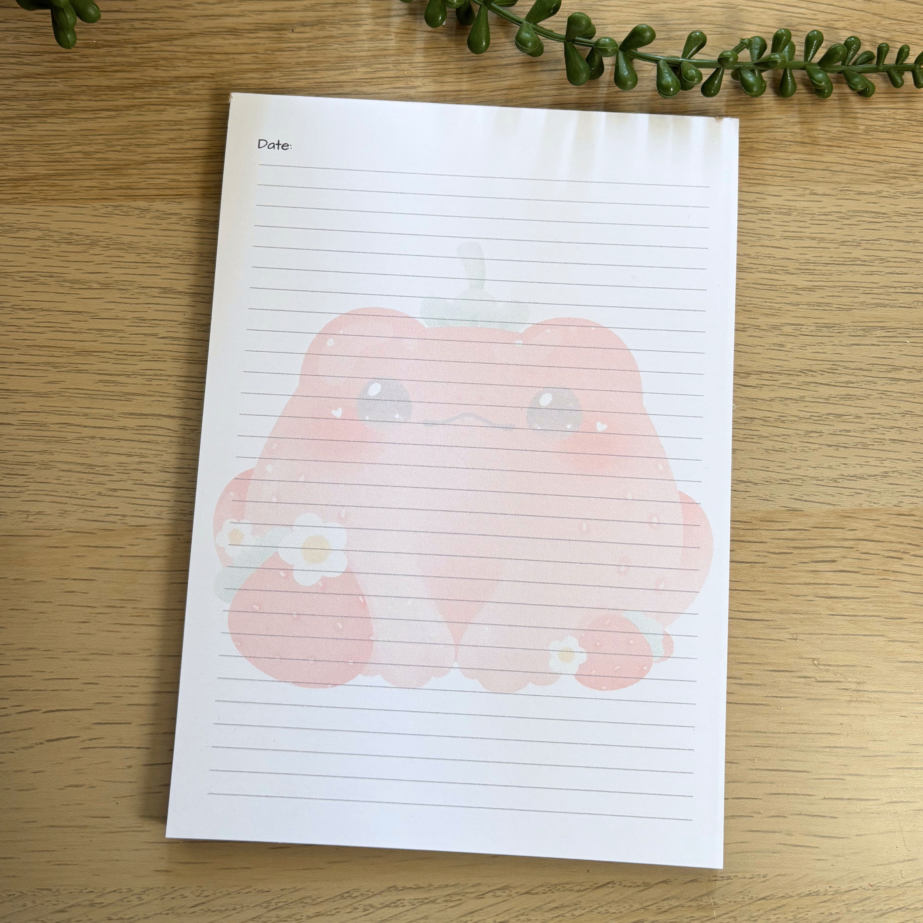 Strawberry Fruit Frog Notepad A5