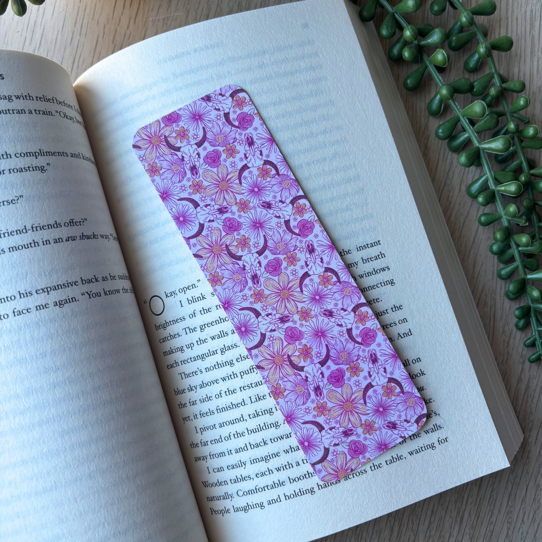 Pink Western Traditional Bookmark