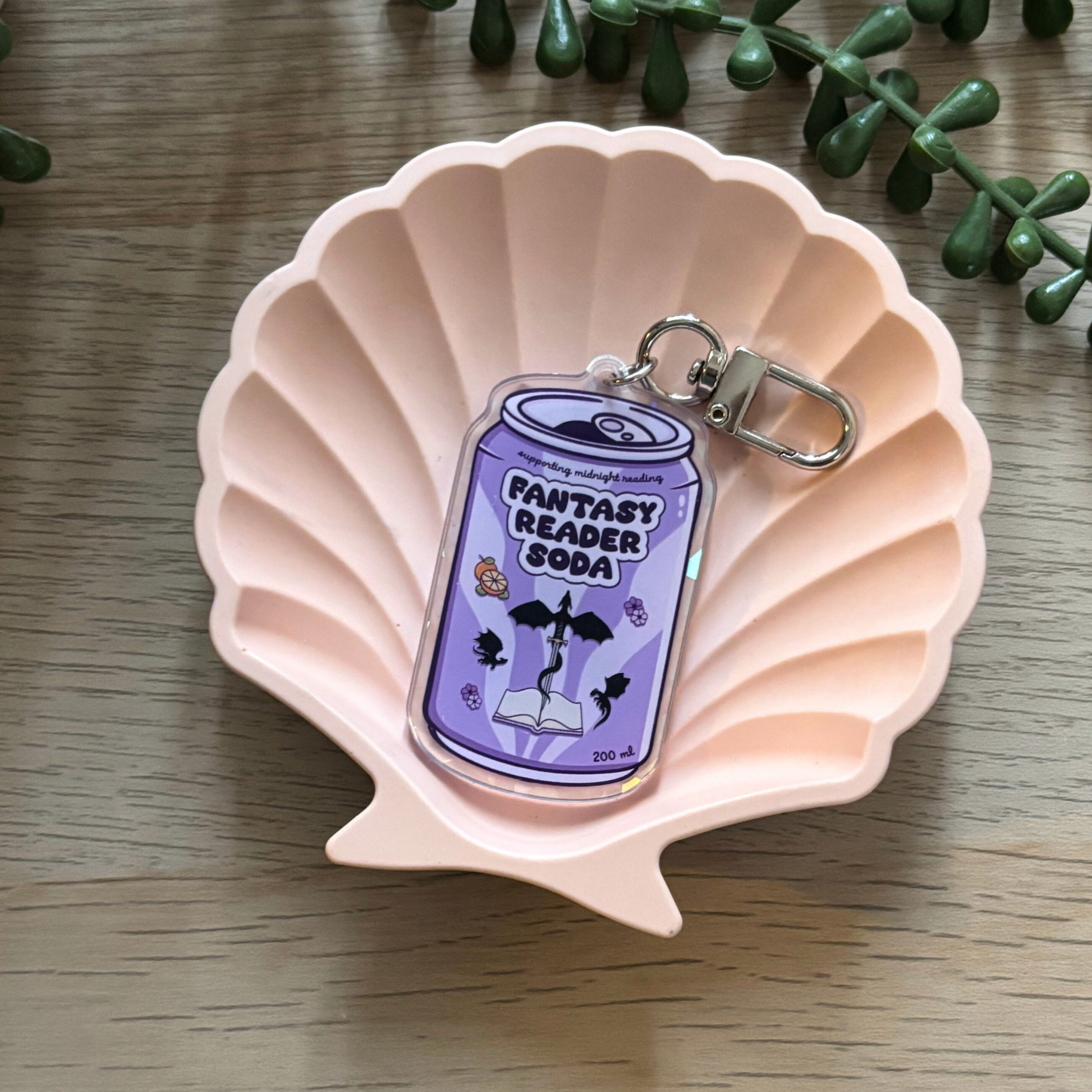 Fantasy Reader Soda Keyring