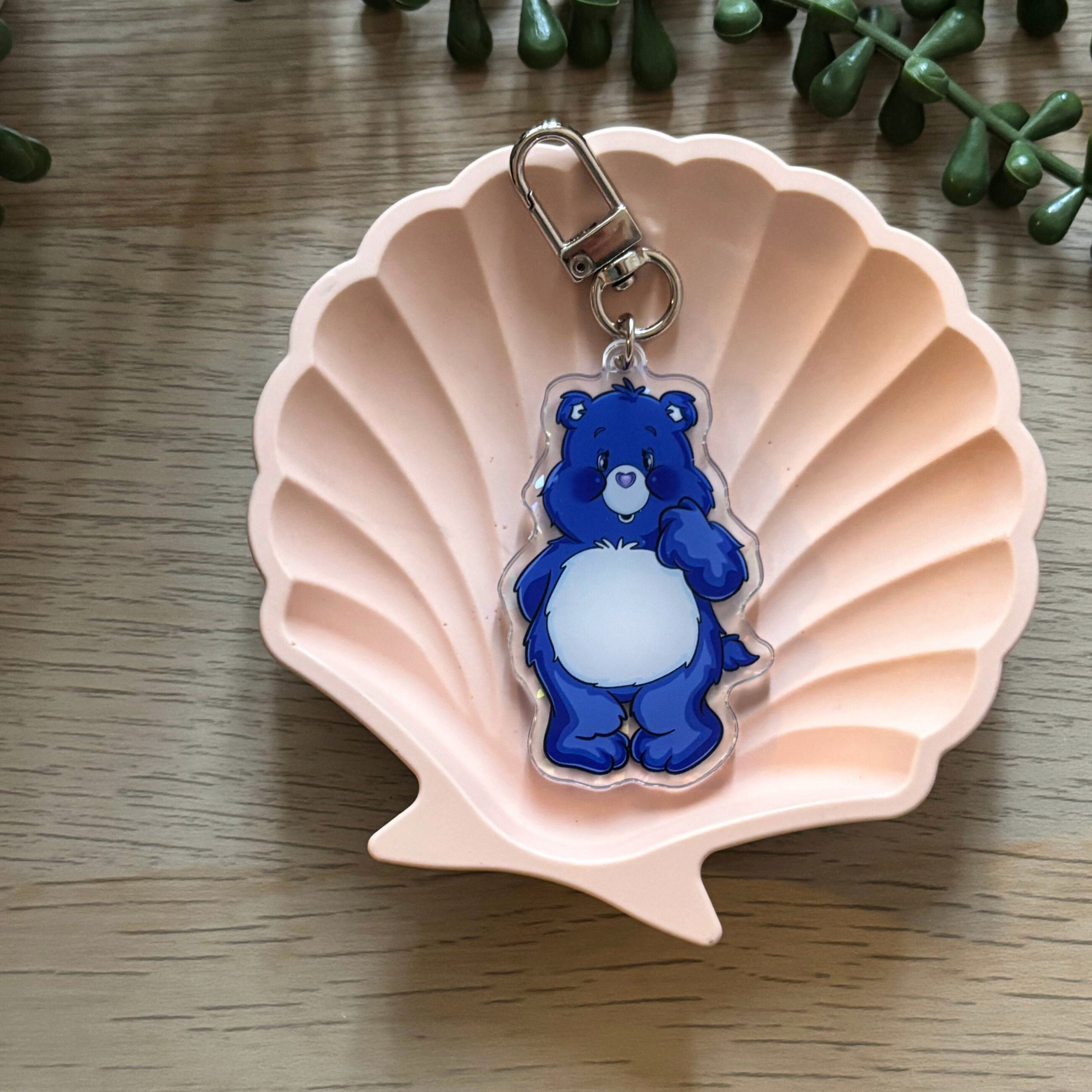 Blue Colourful Bear Keyring