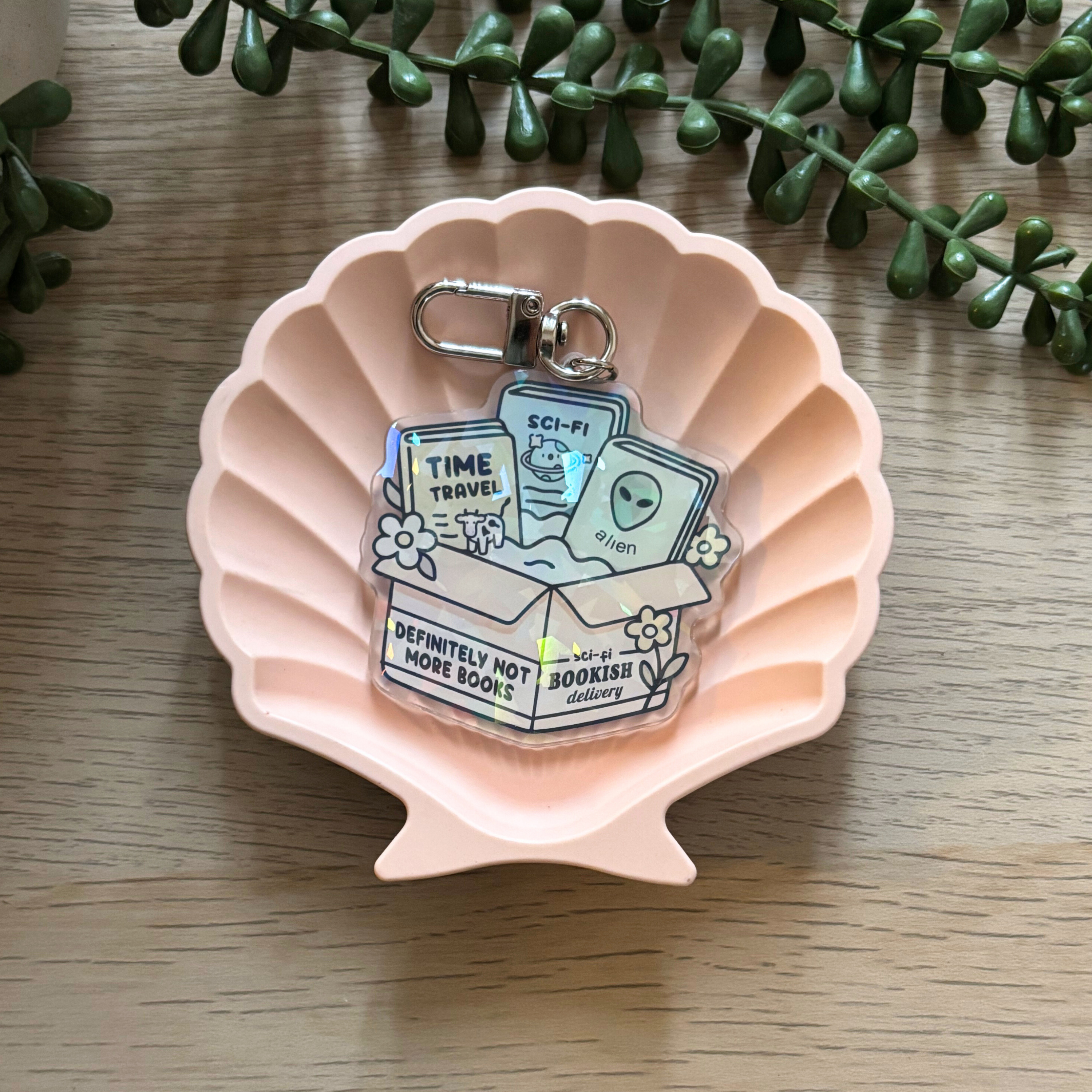 Sci fi Bookish Delivery Keyring