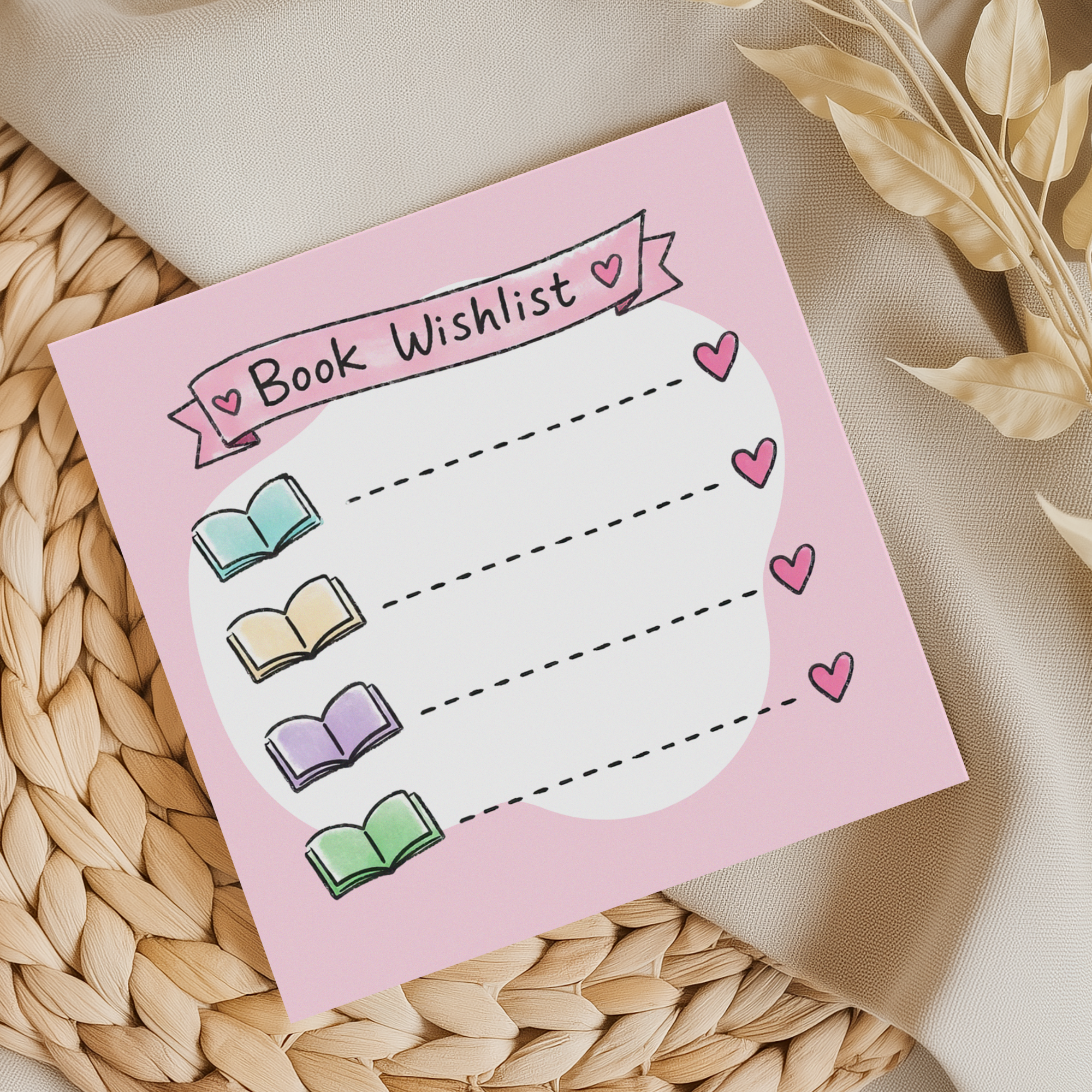 Book Wishlist Memo Pad