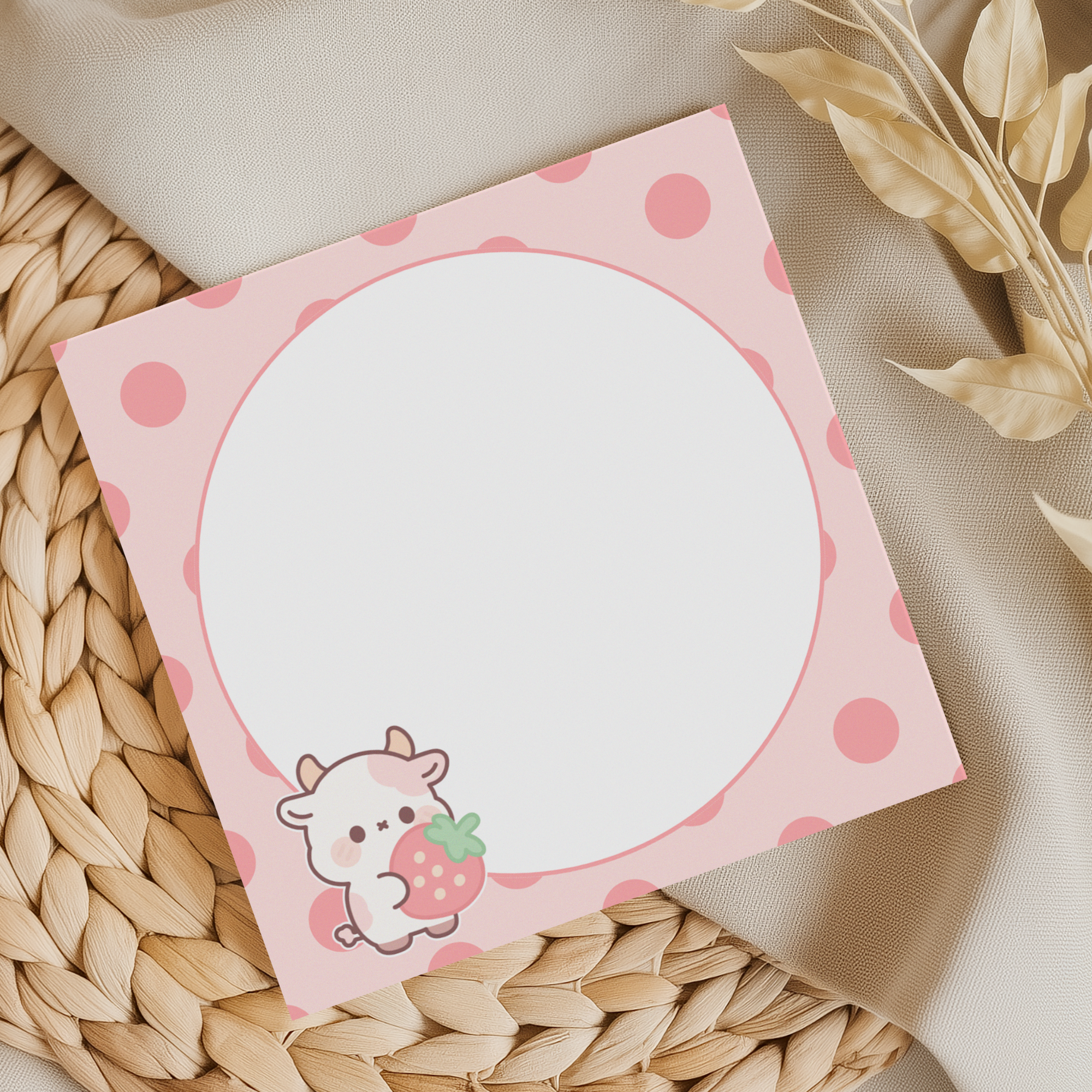 Strawberry Cow Memo Pad