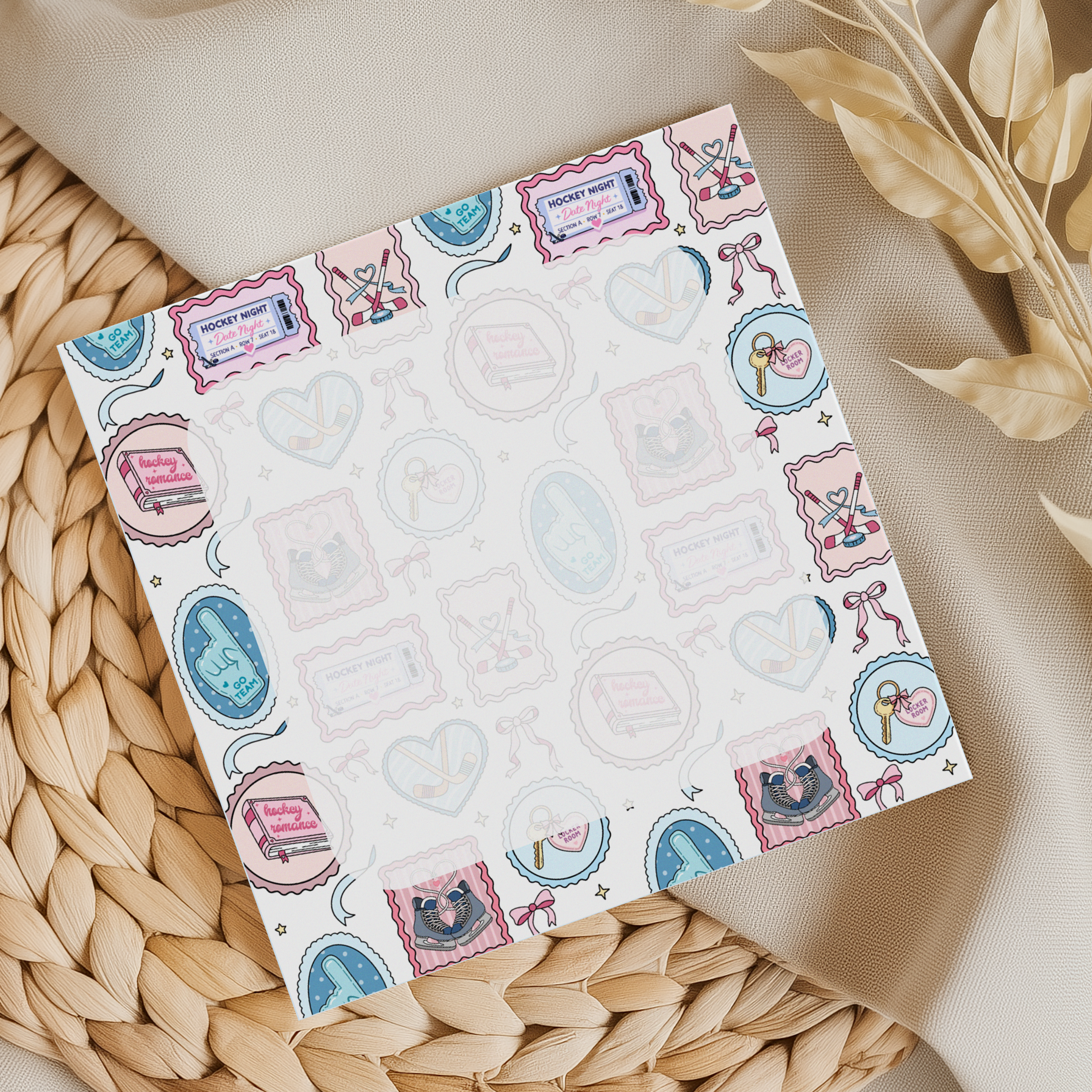 Hockey Romance Memo Pad