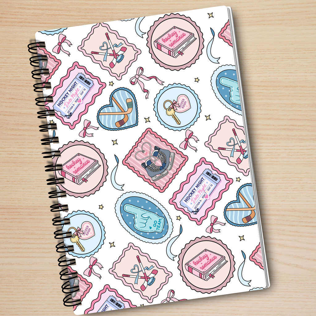 Hockey Romance Stamps Notebook