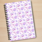 Lavender Books white Notebook