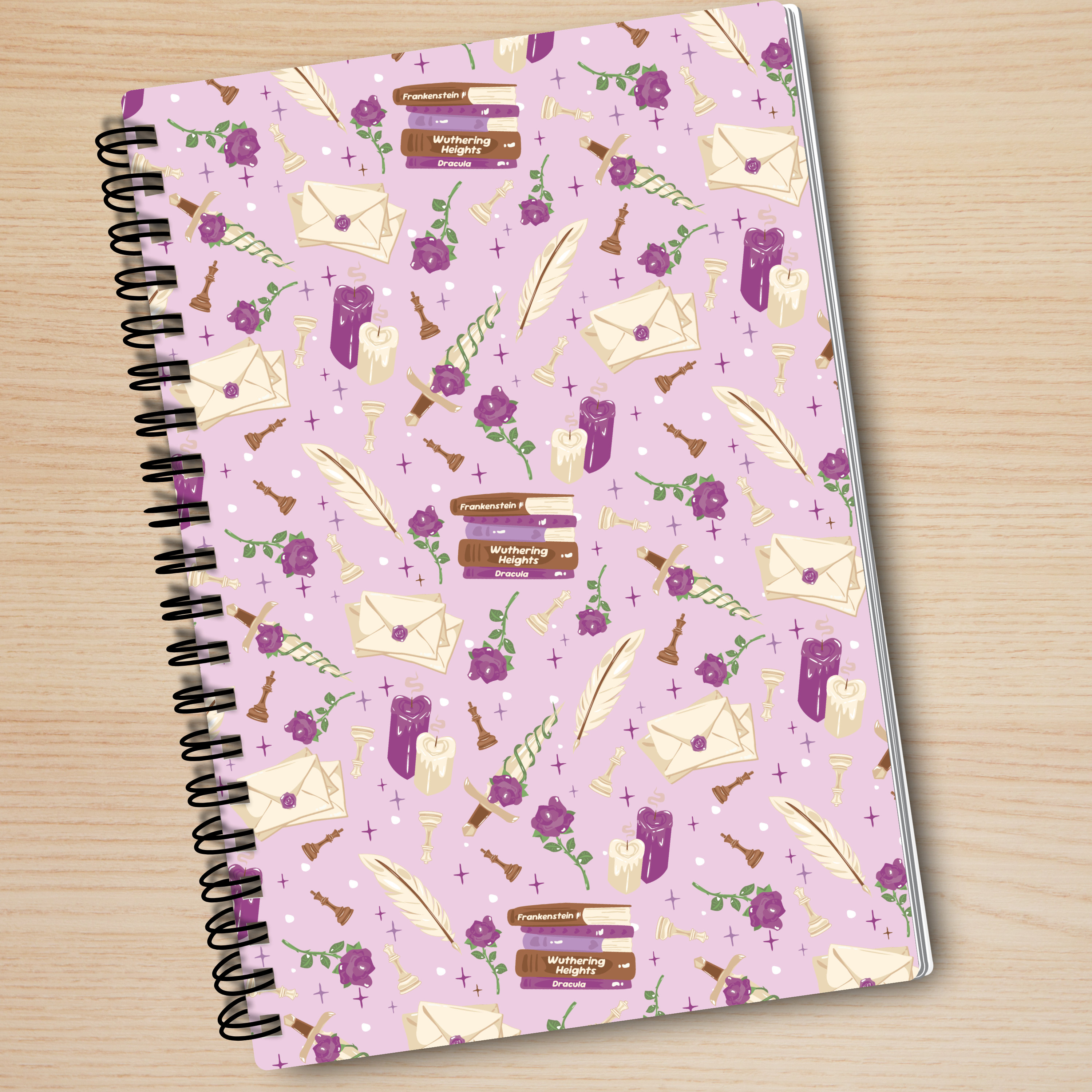 Dark Academia Notebook Lilac