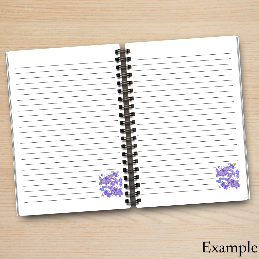 Purple Butterflies Notebook