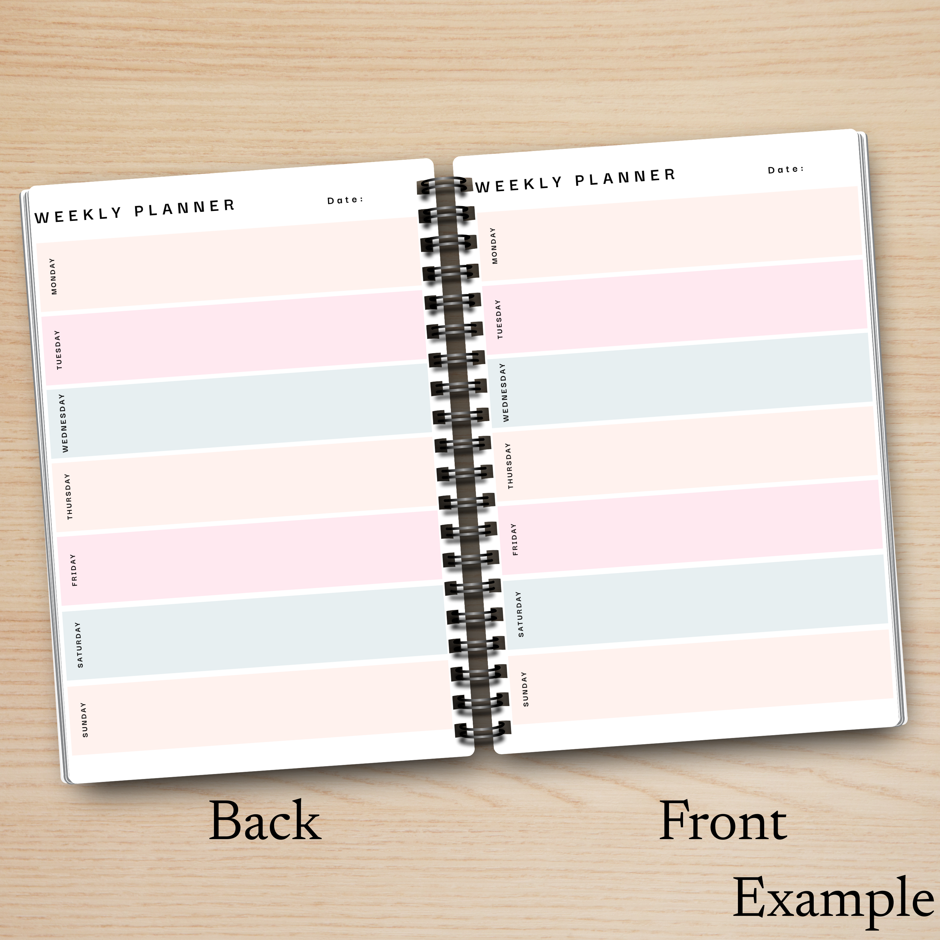 Weekly Planner Pastel Notebook