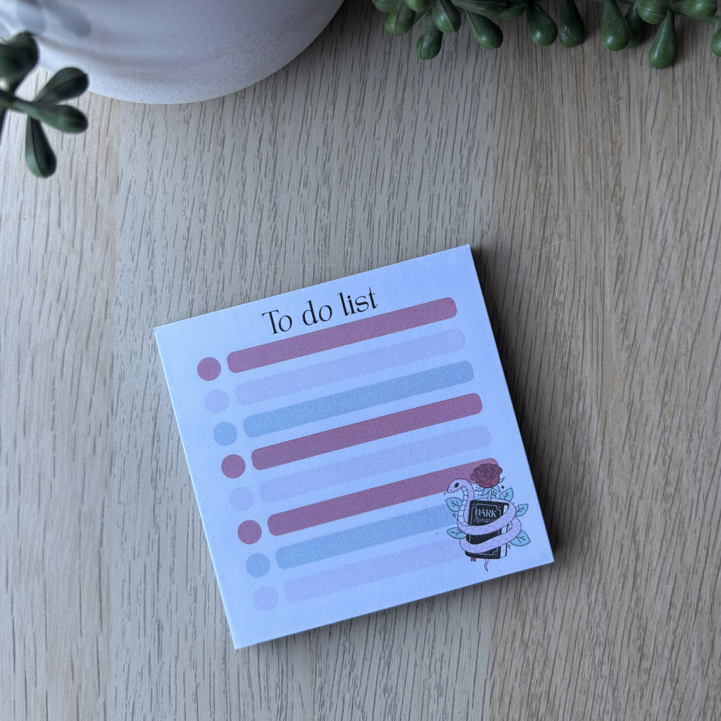 Dark Romance To Do list Memo Pad