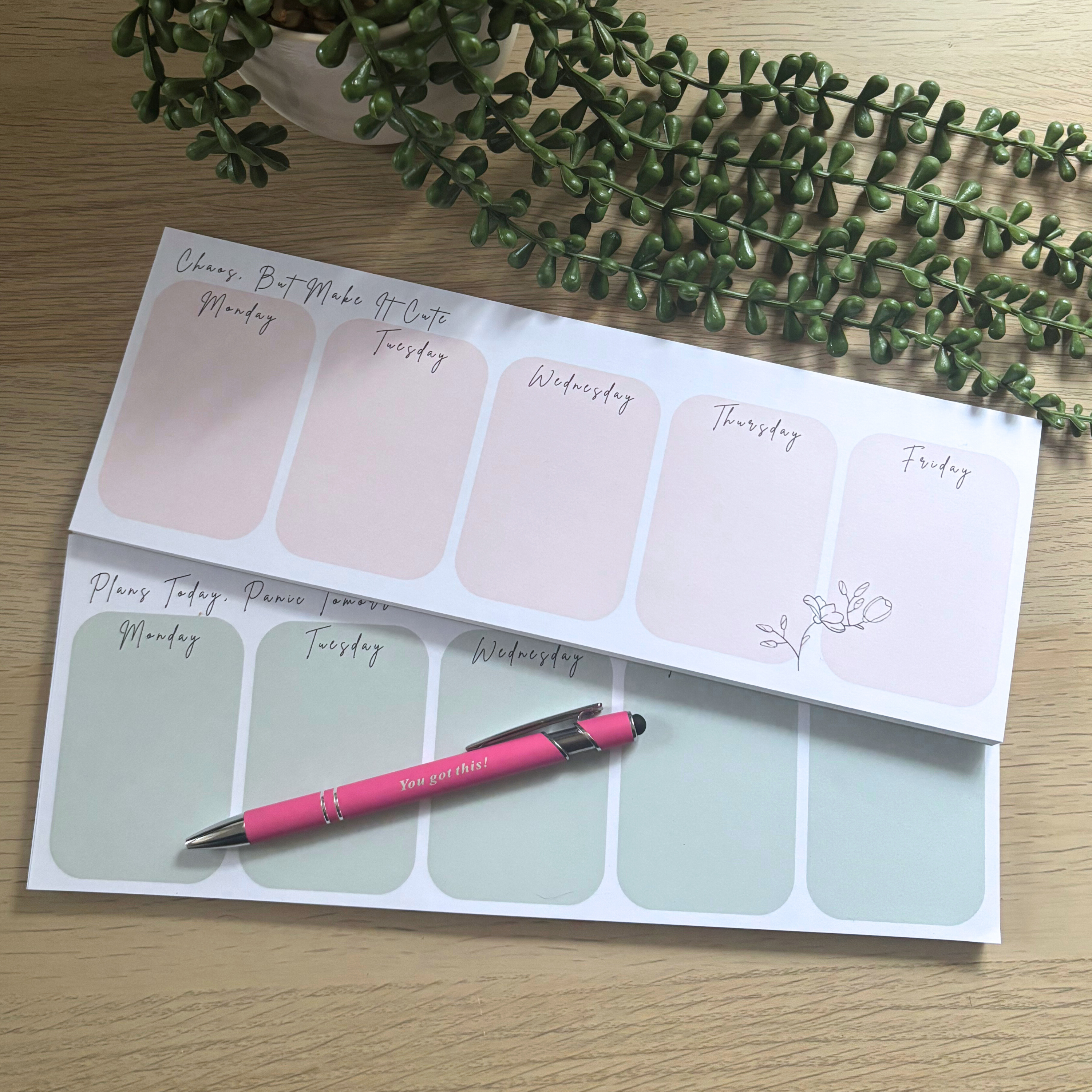 Plans today, panic tomorrow Notepad