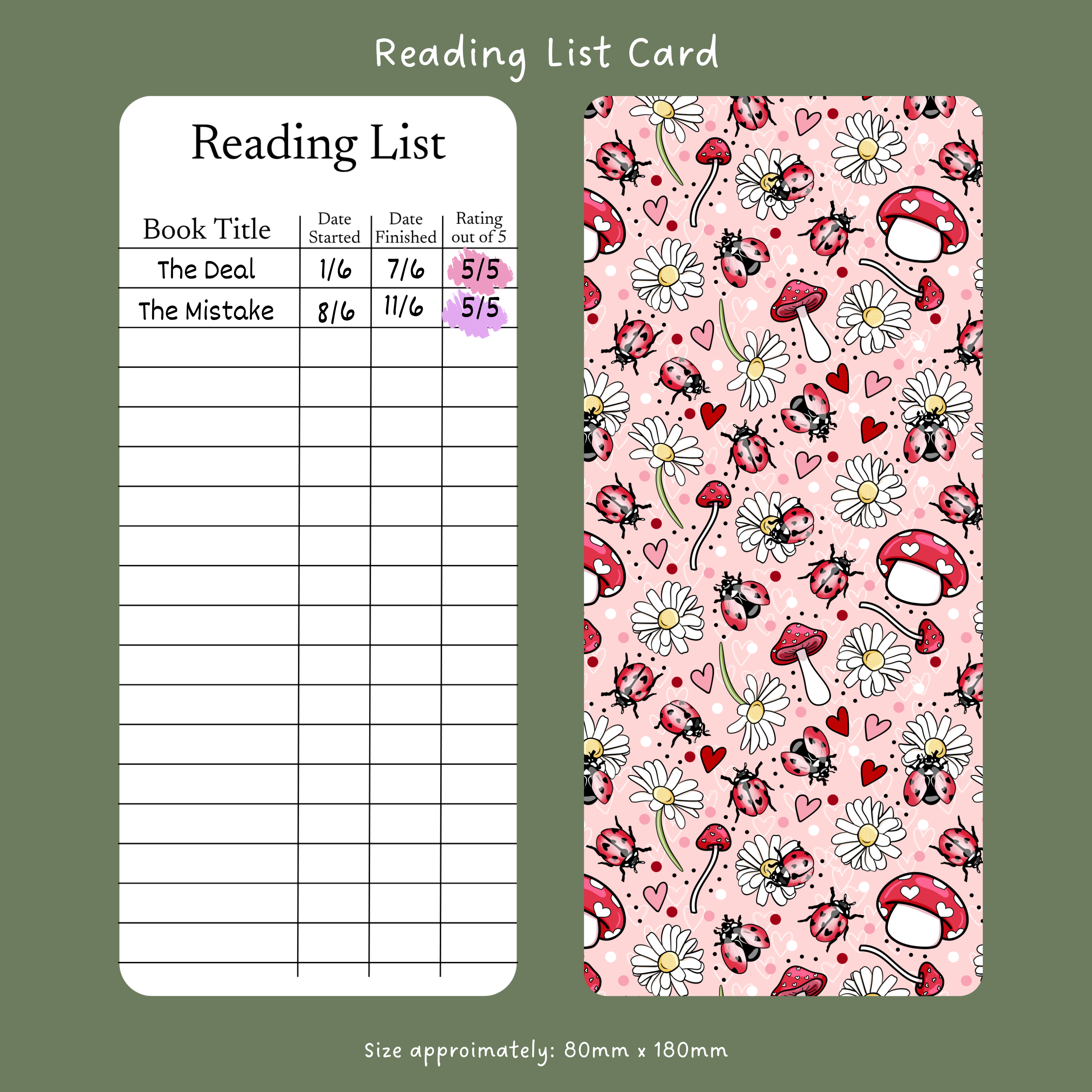 Lady Bug -Reading List