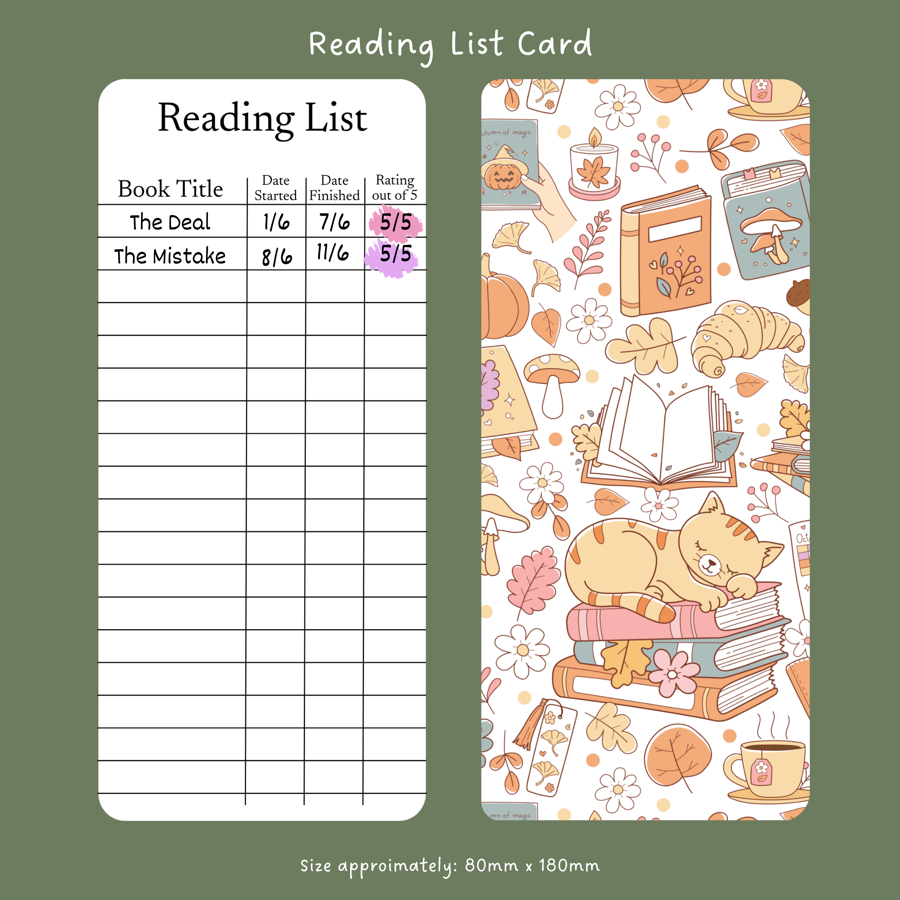 Autumn cat - Reading List