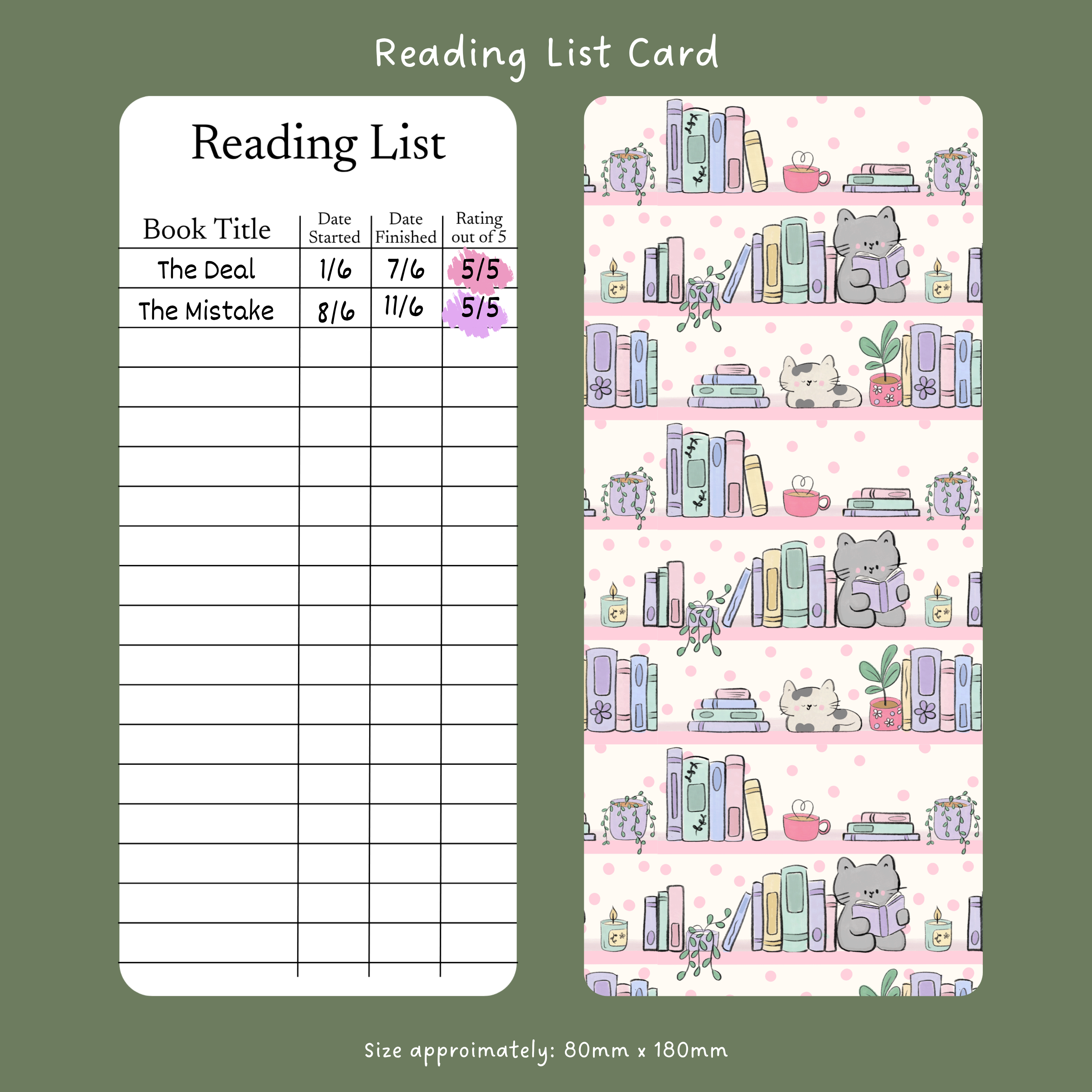 Cat Bookshelf - Reading List