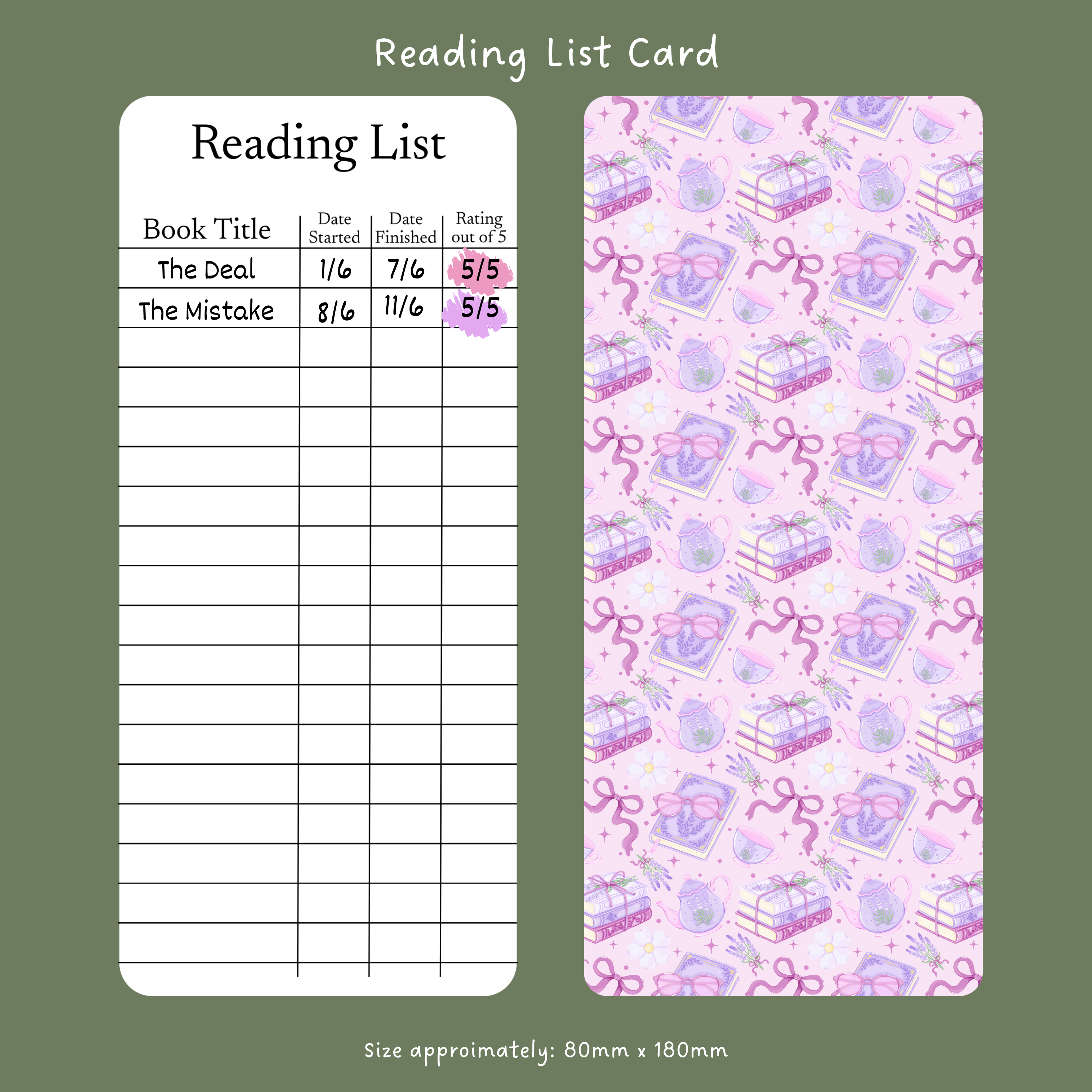 Lavender Books - Reading List