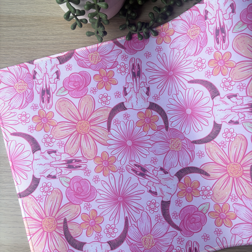Pink Western Desk Mat