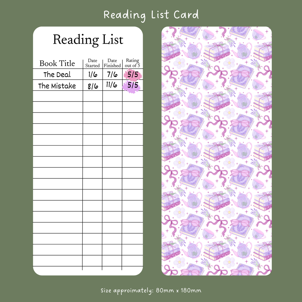 Lavender Books - Reading List