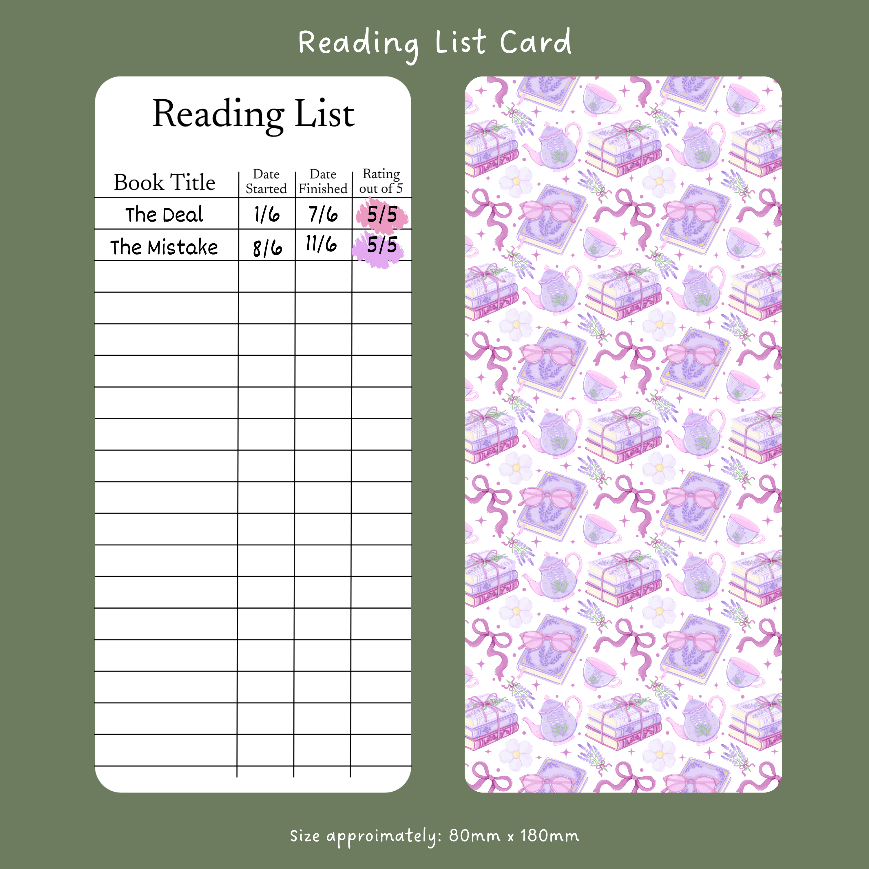 Lavender Books - Reading List