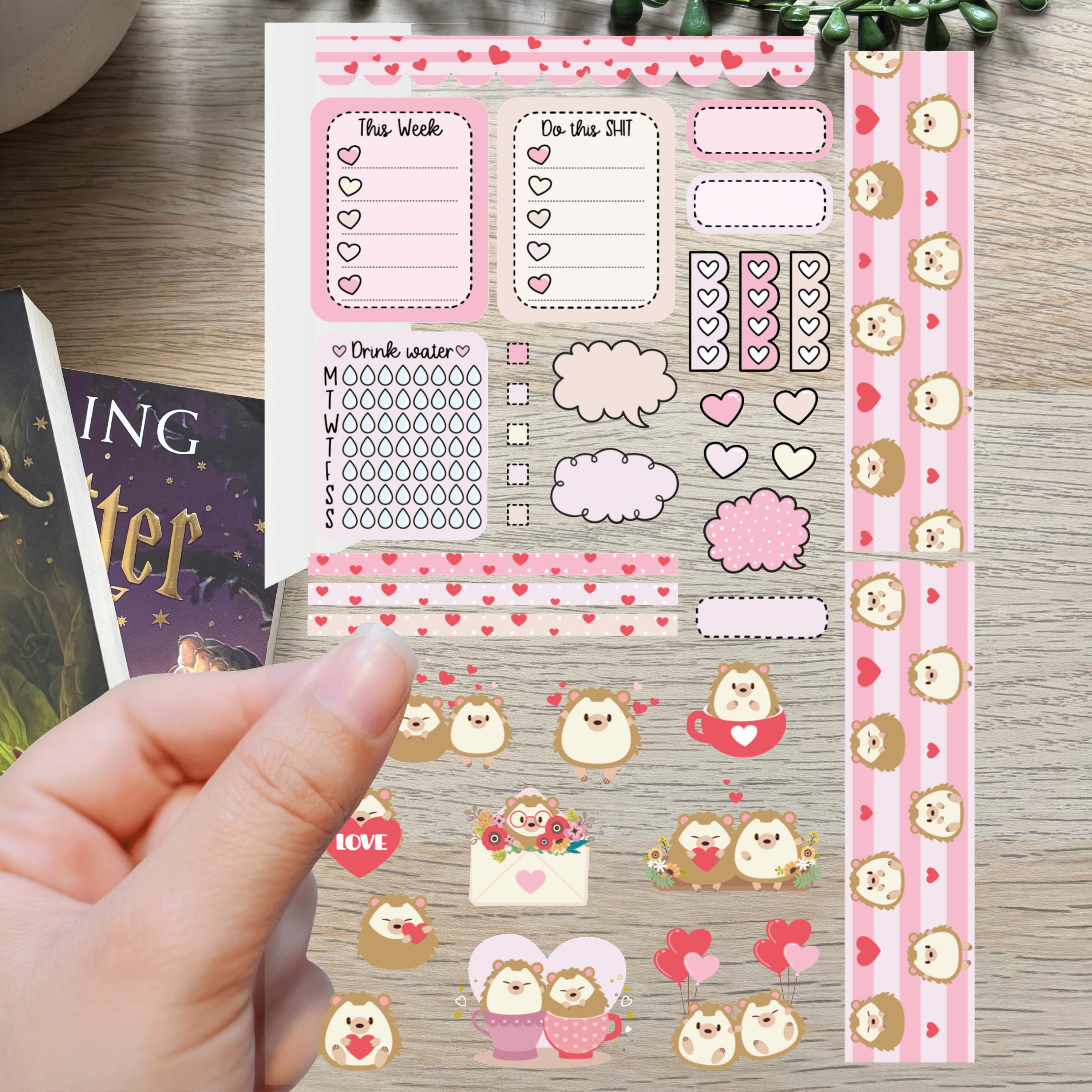 Plan So cute - Hedgehog 2 [Large Sticker sheet]