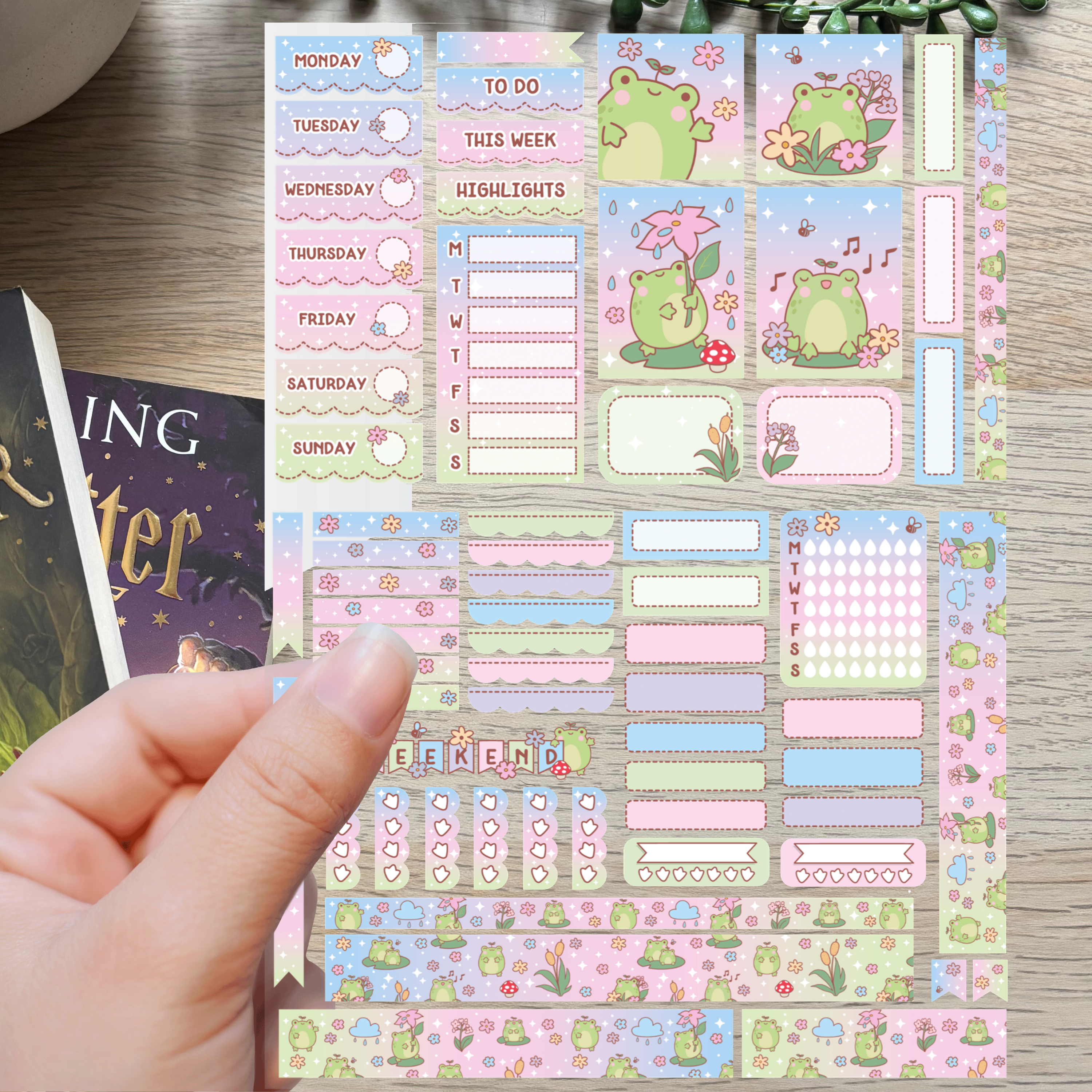 Plan So cute - Sweet Frog 1 [Large Sticker sheet]