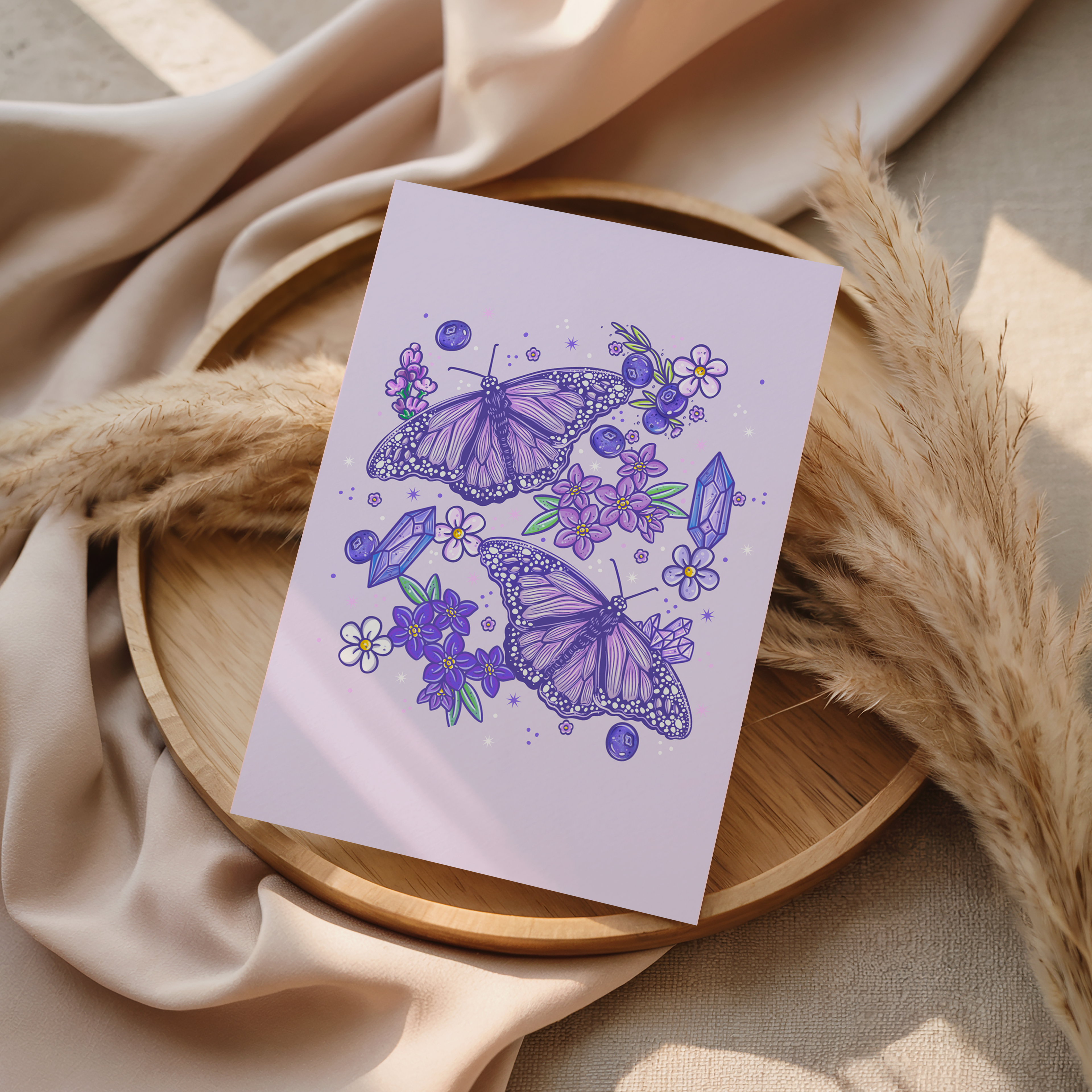 Purple Butterflies Print