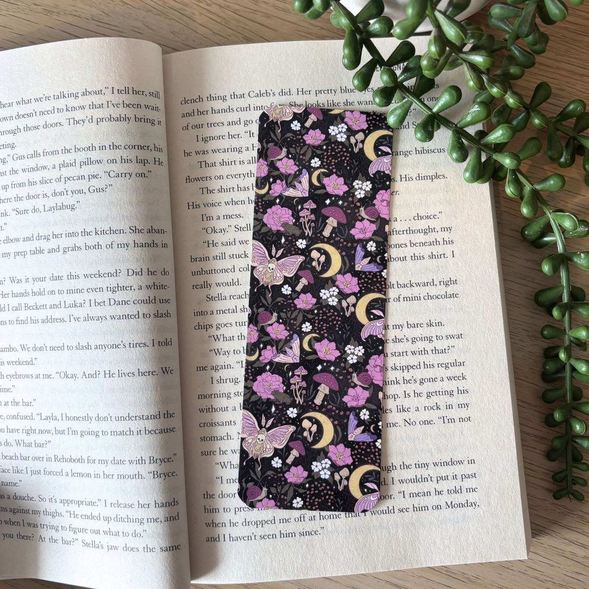 Celestial Moth Garden Traditional Bookmark