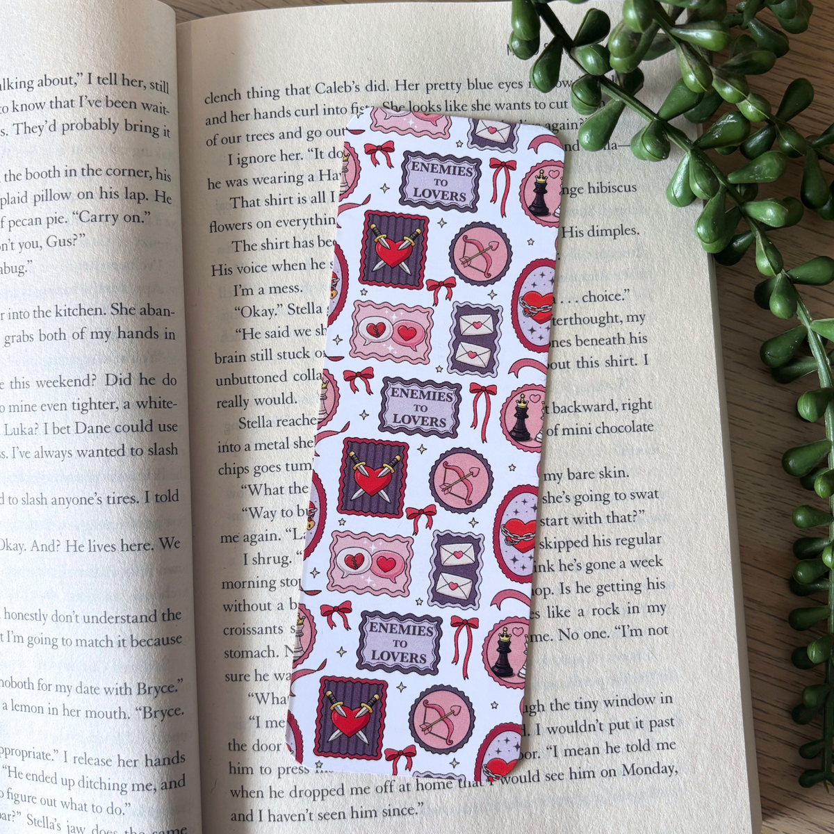 Enemies to Lovers Stamps Traditional Bookmark