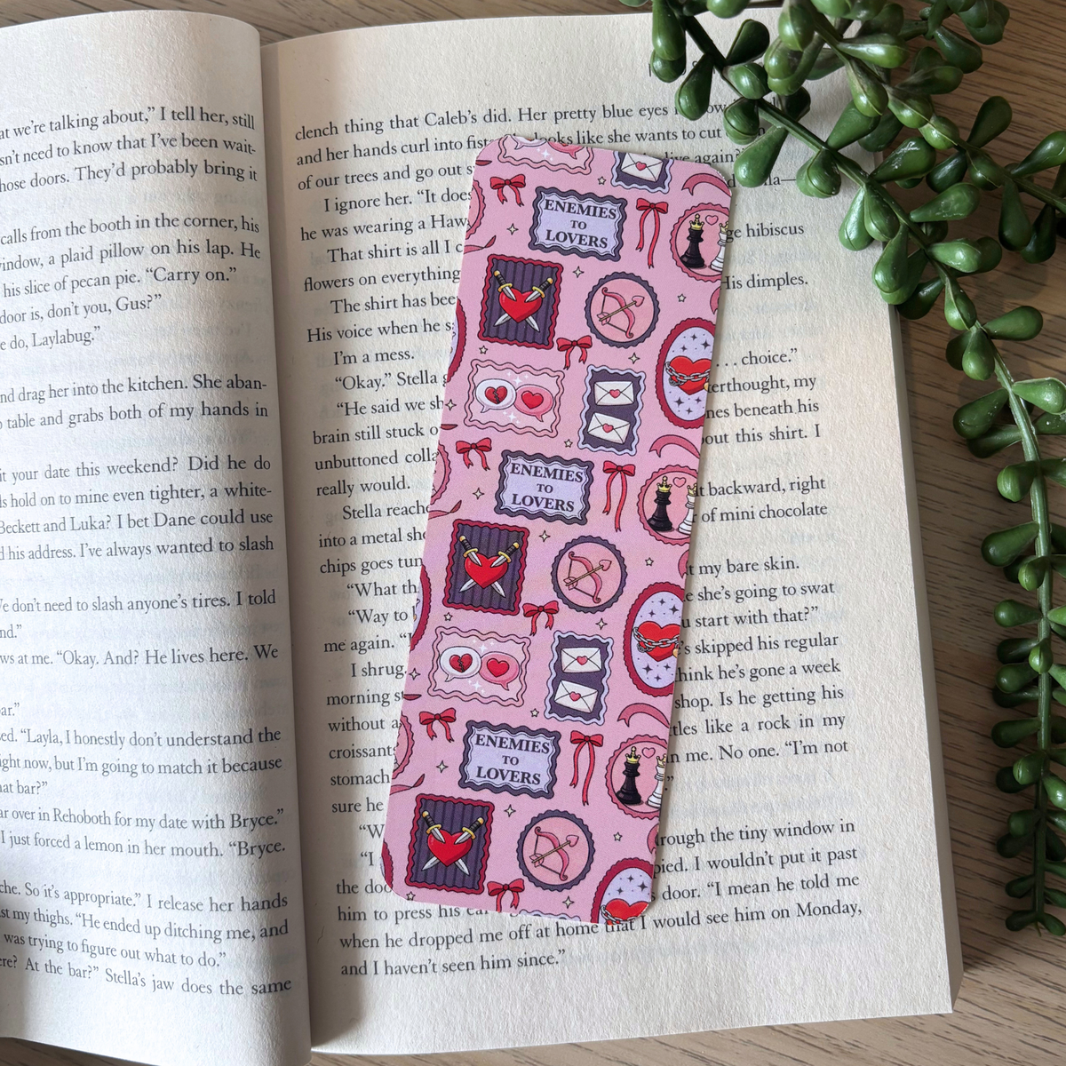 Enemies to Lovers Stamps Traditional Bookmark