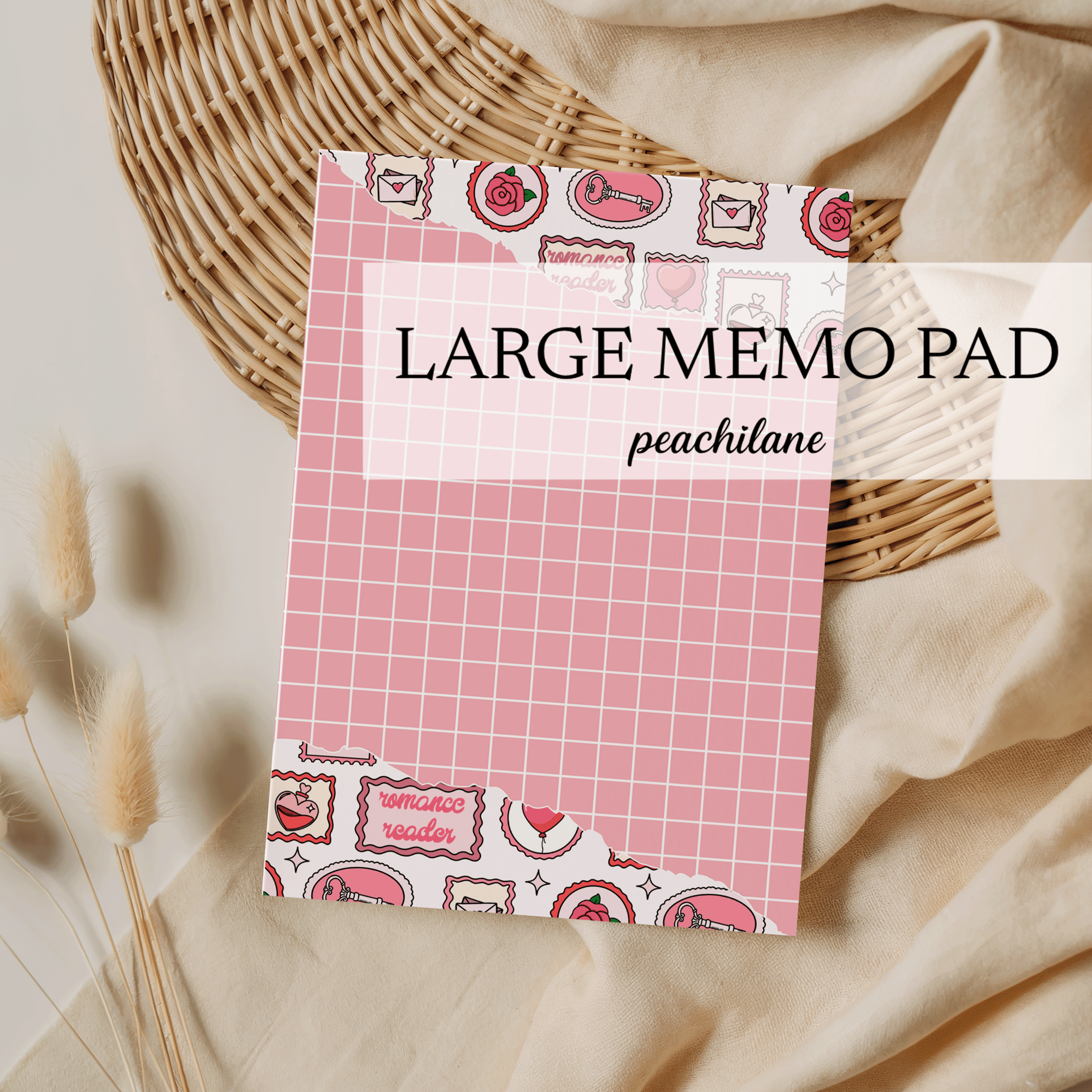 Romance Stamps Large Memo Pad