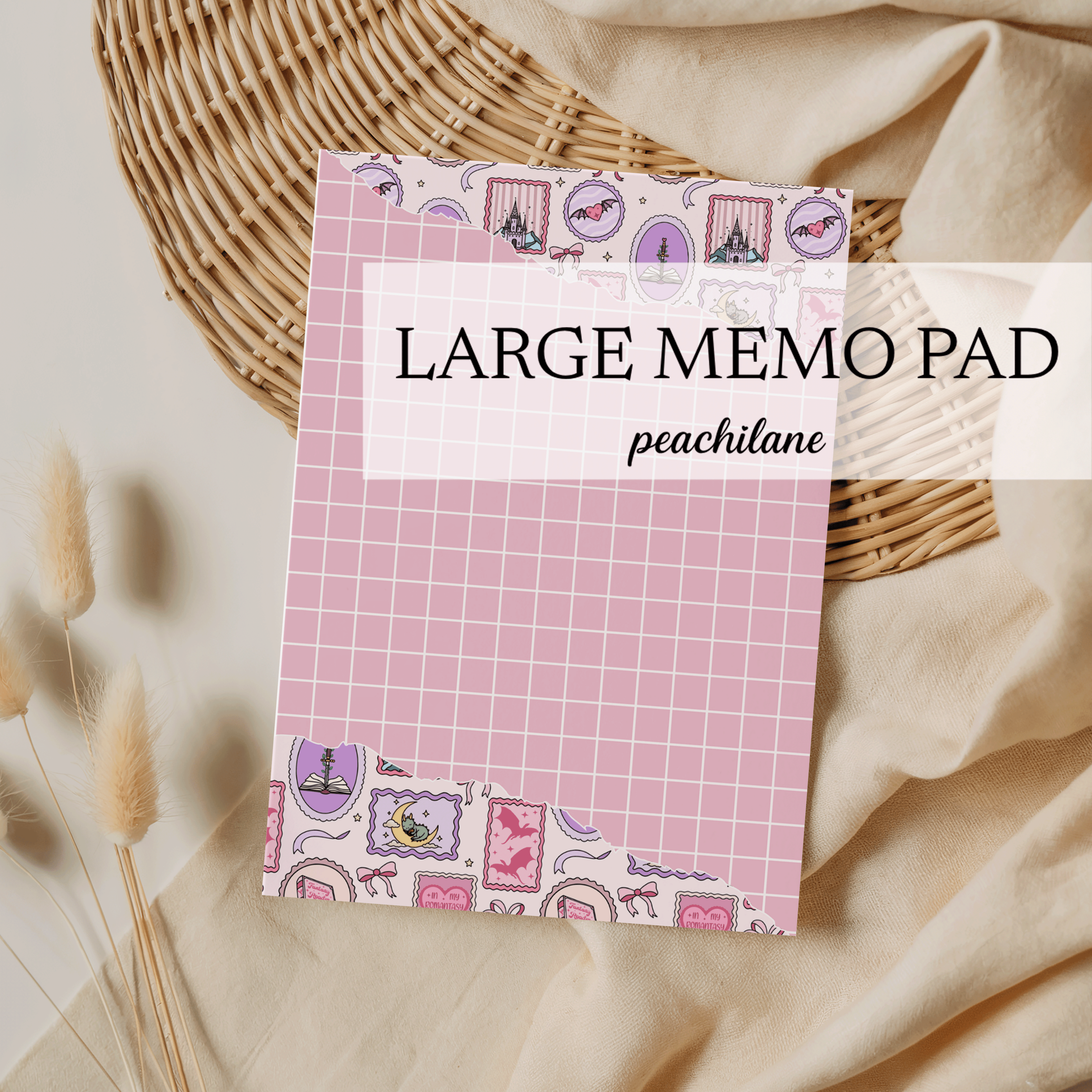 Romantasy Stamps Large Memo Pad