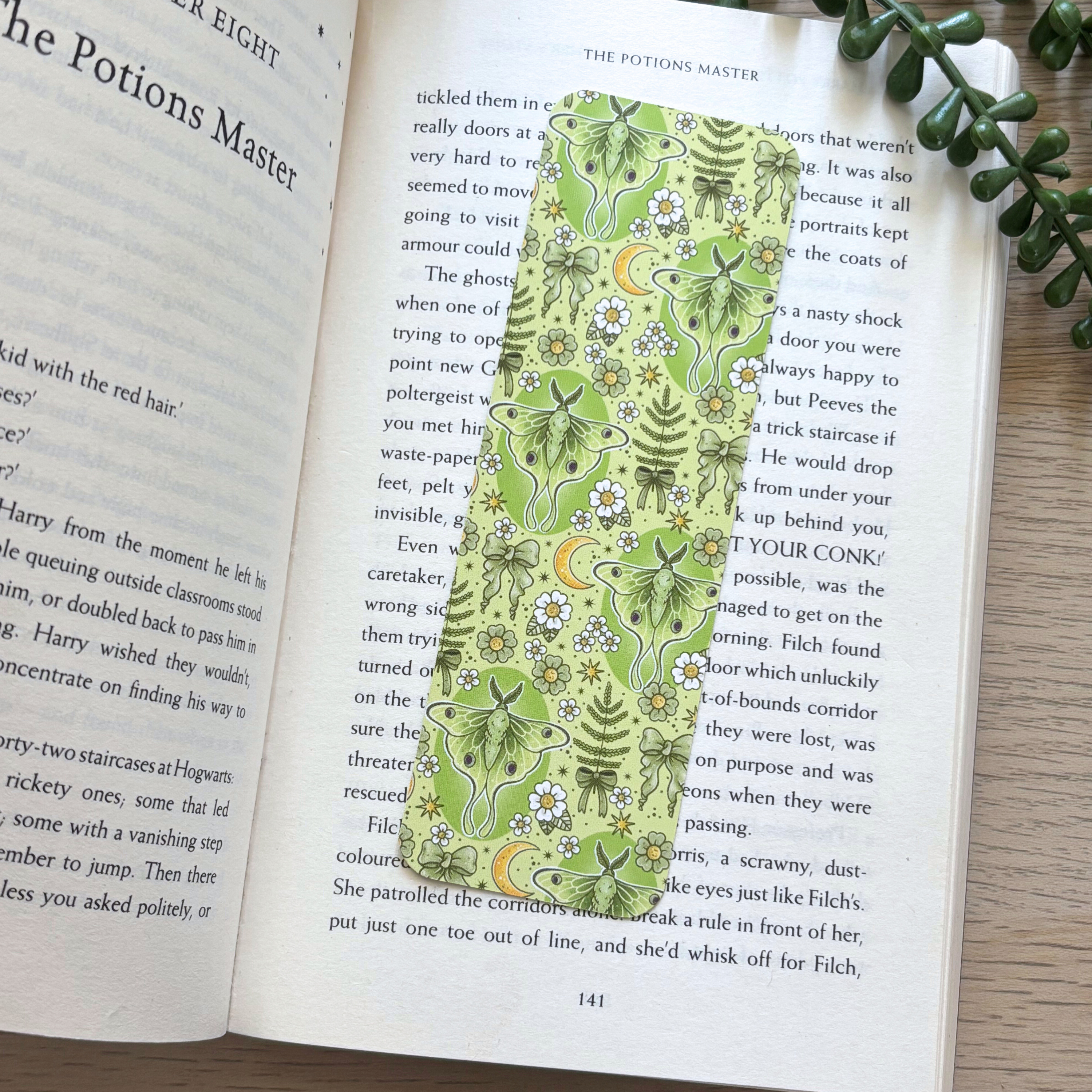 Sage Moth Traditional Bookmark