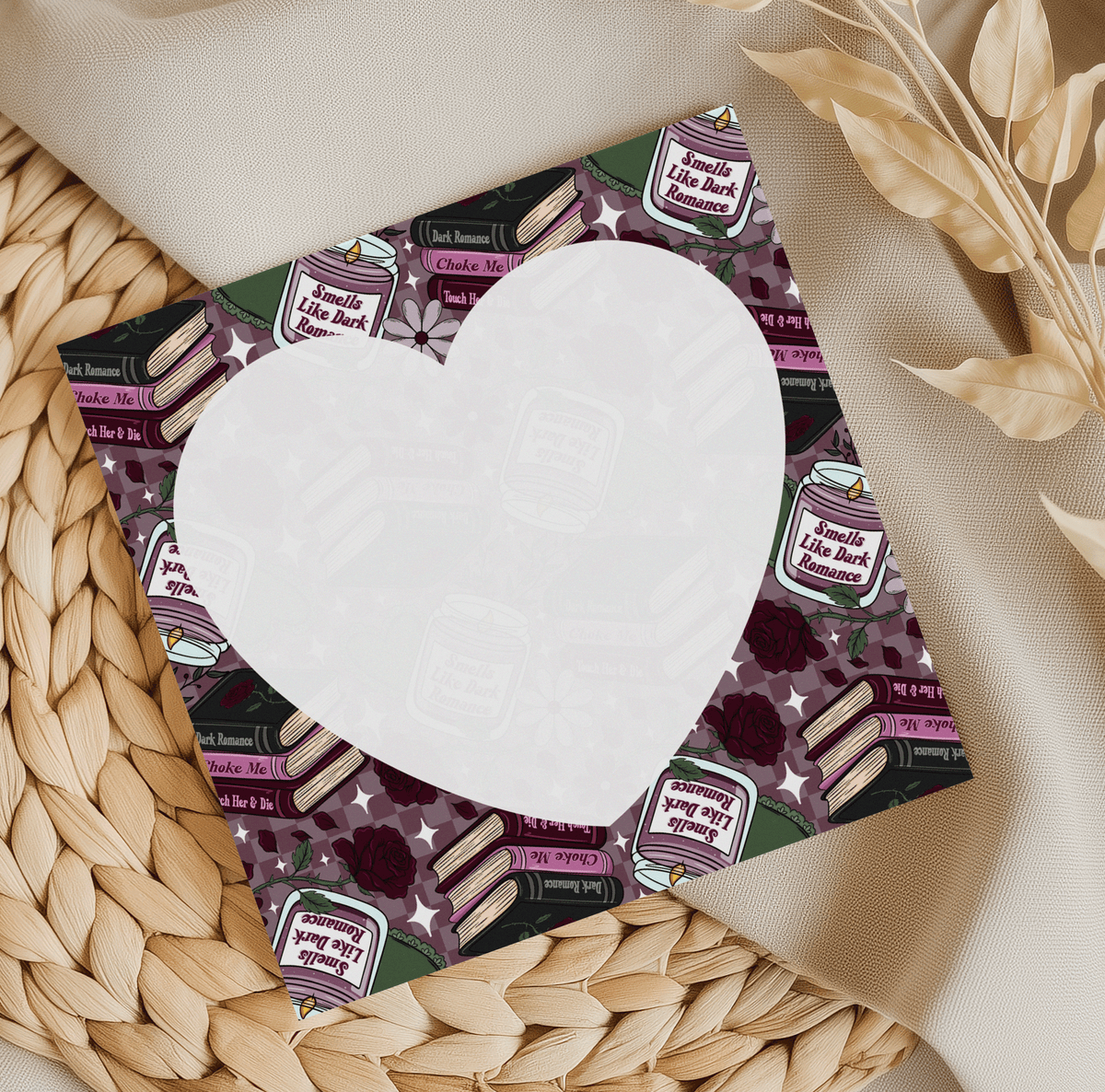 Smells like Dark Romance Heart Memo Pad