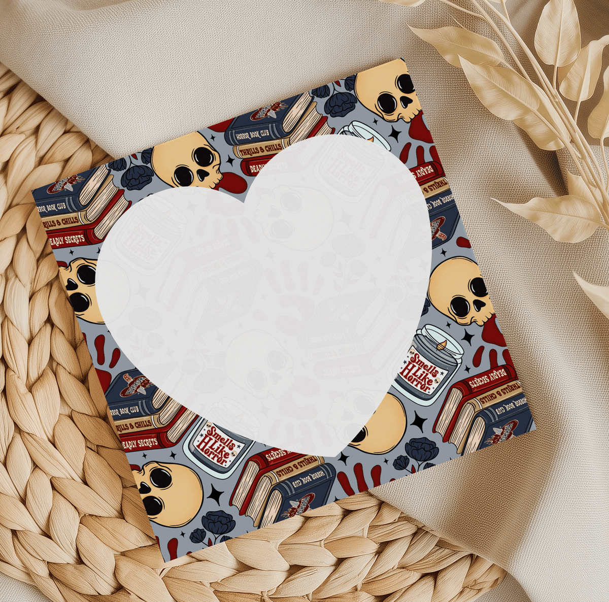 Smells like Horror Heart Memo Pad