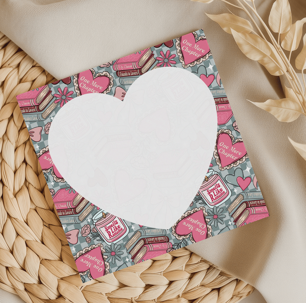 Smells like Romance Heart Memo Pad