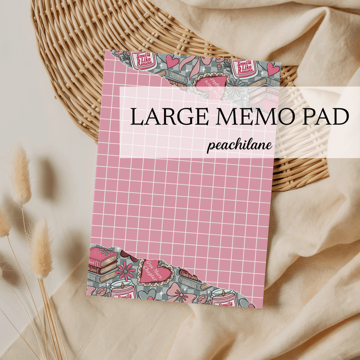 Smells like romance 2 Large Memo Pad