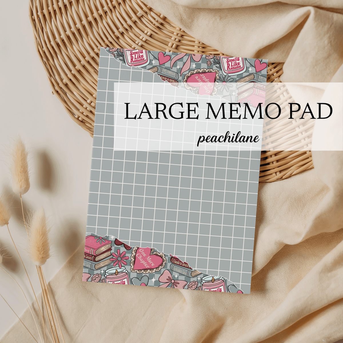 Smells like romance Large Memo Pad