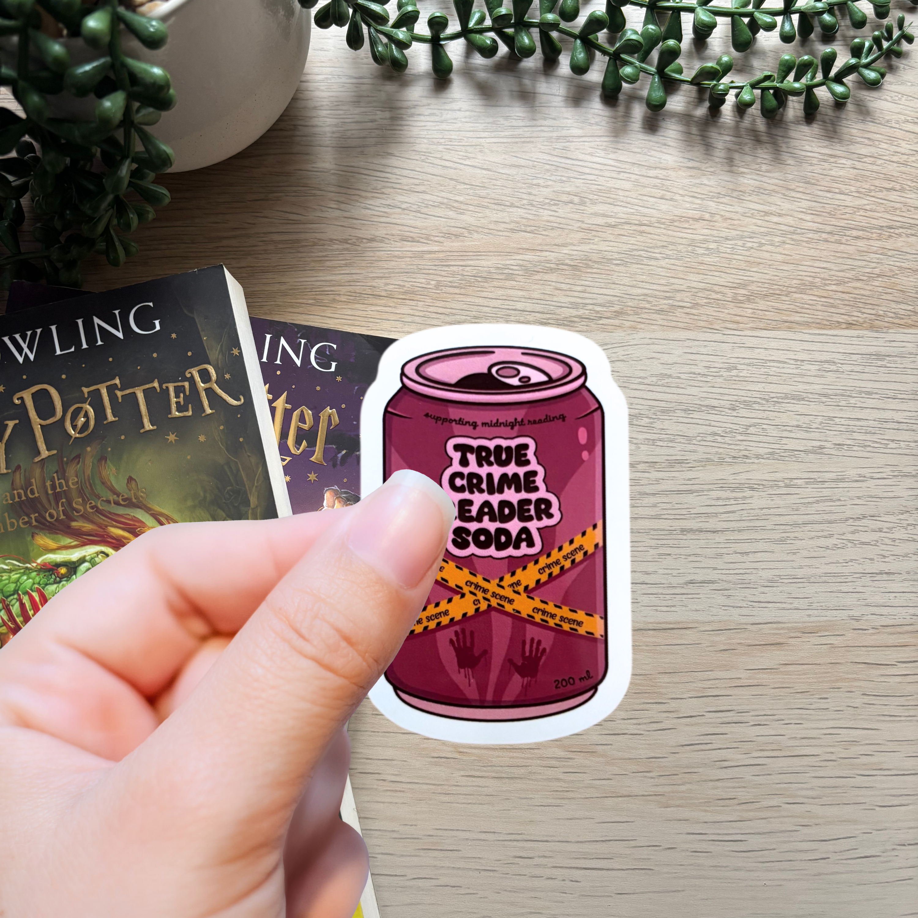 True Crime Reader Soda Sticker