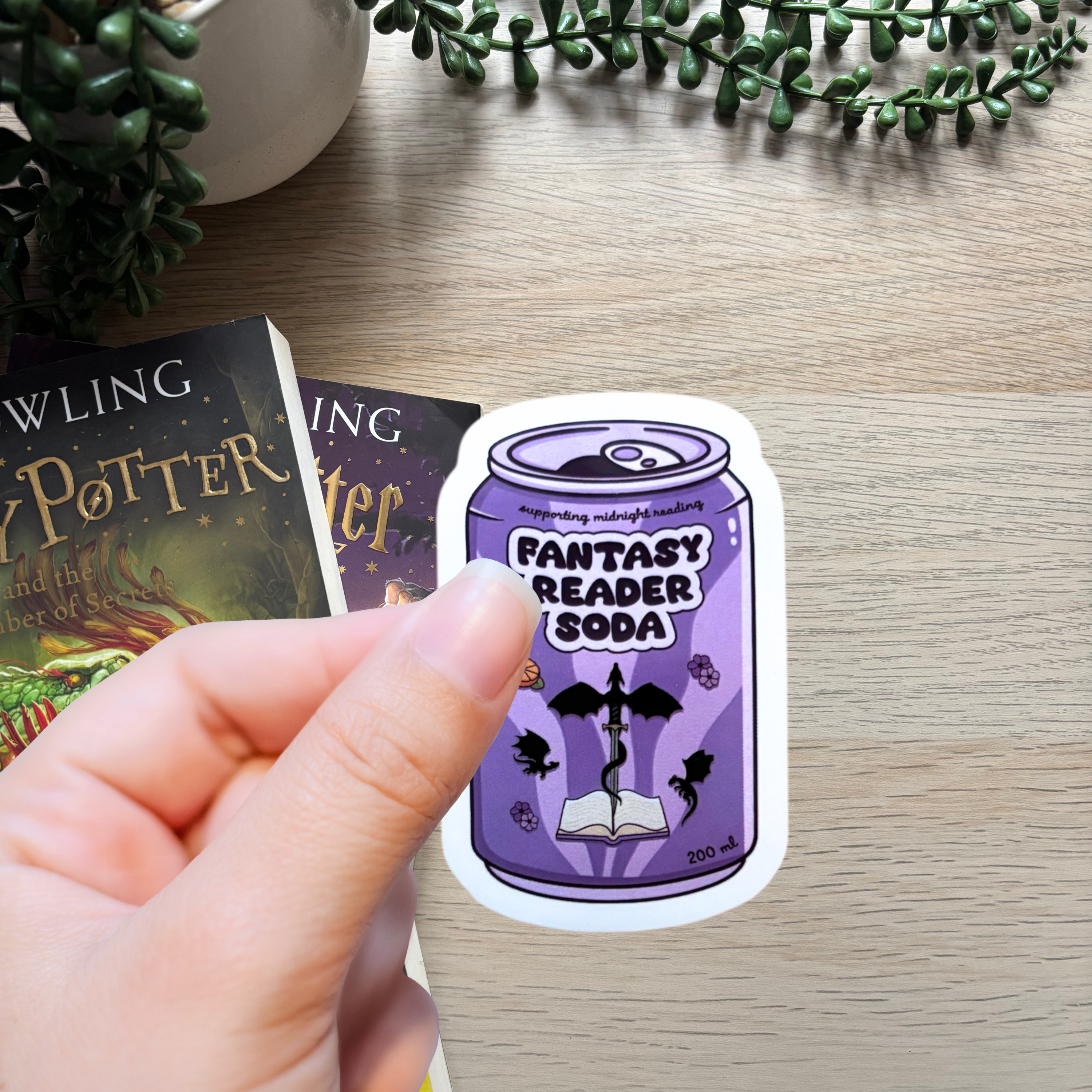 Fantasy Reader Soda Sticker