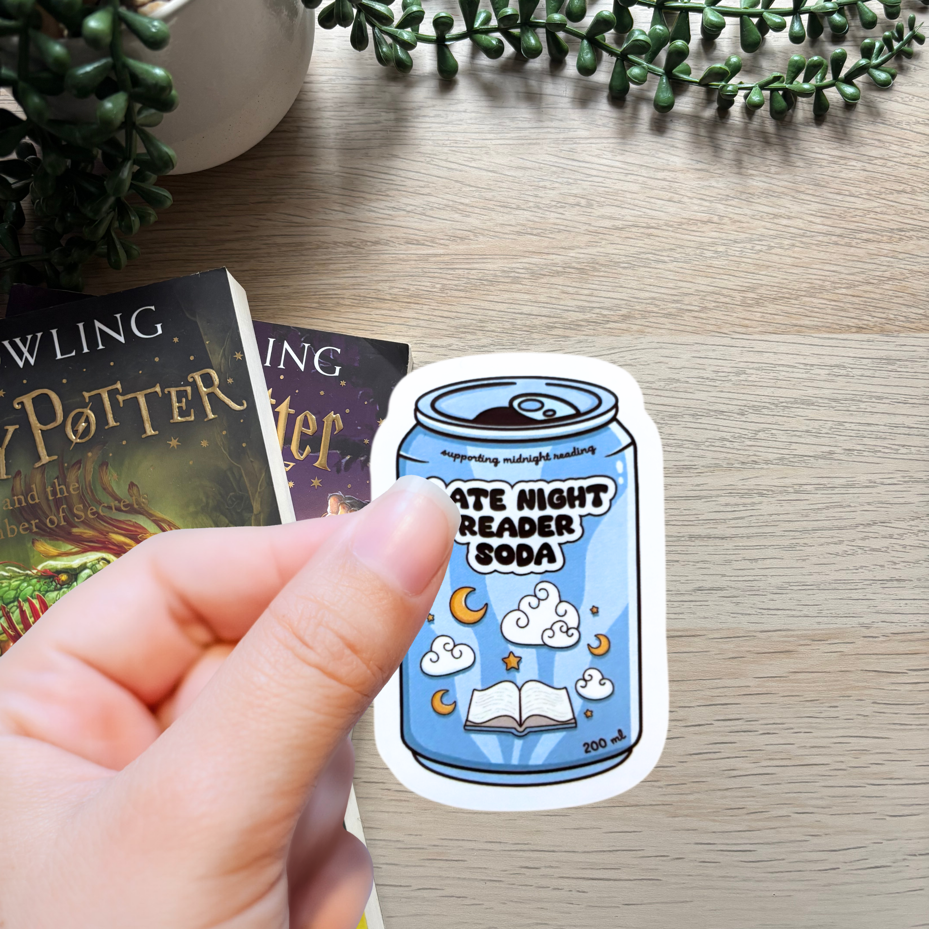 Late Night Reader Soda Sticker